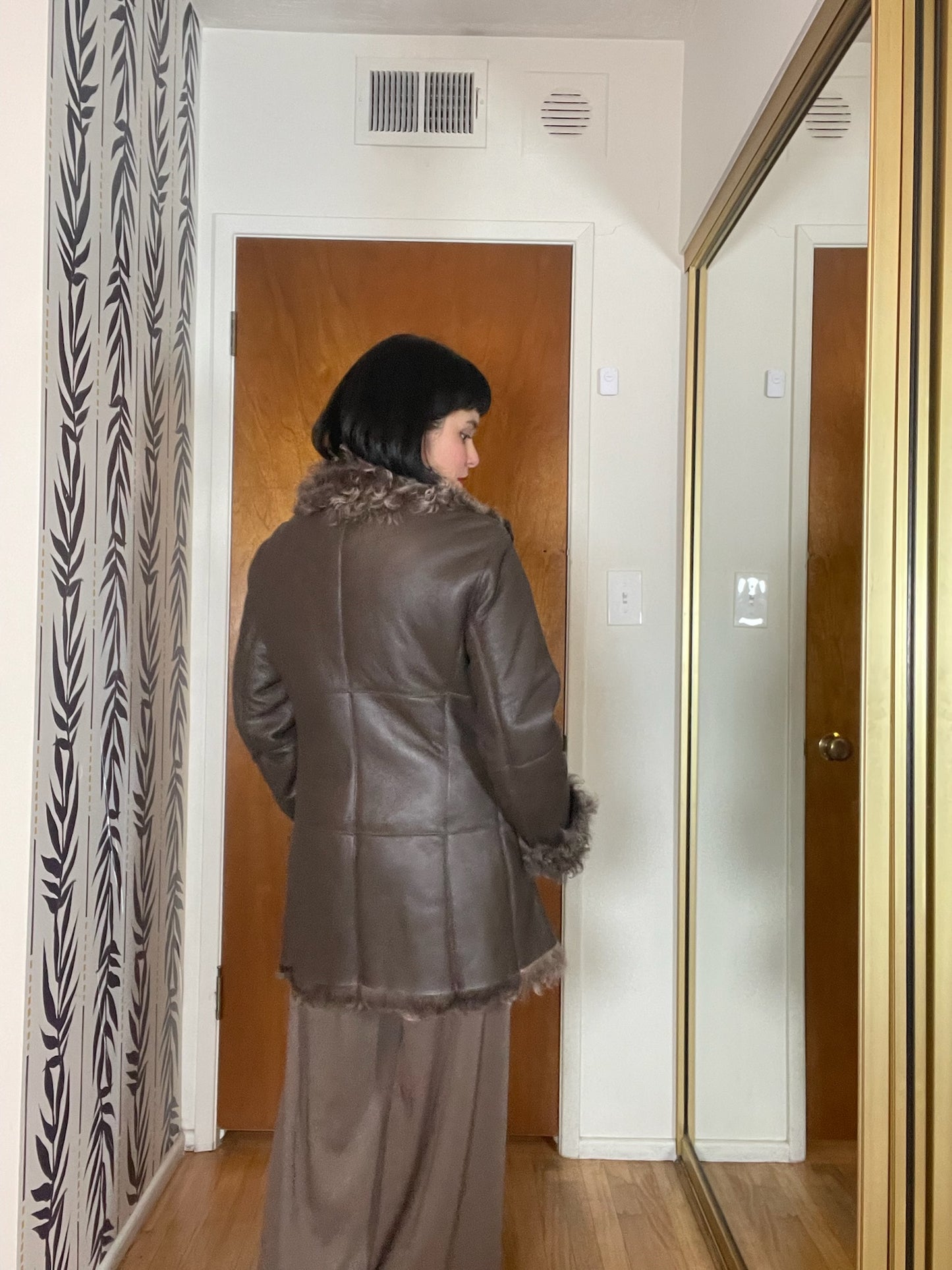 Vintage 80s 90s "Kenzo" Leather Penny Lane Style Coat - Best Fits Size XS-M