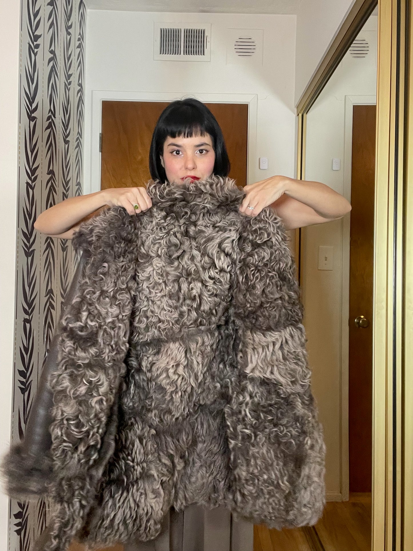 Vintage 80s 90s "Kenzo" Leather Penny Lane Style Coat - Best Fits Size XS-M