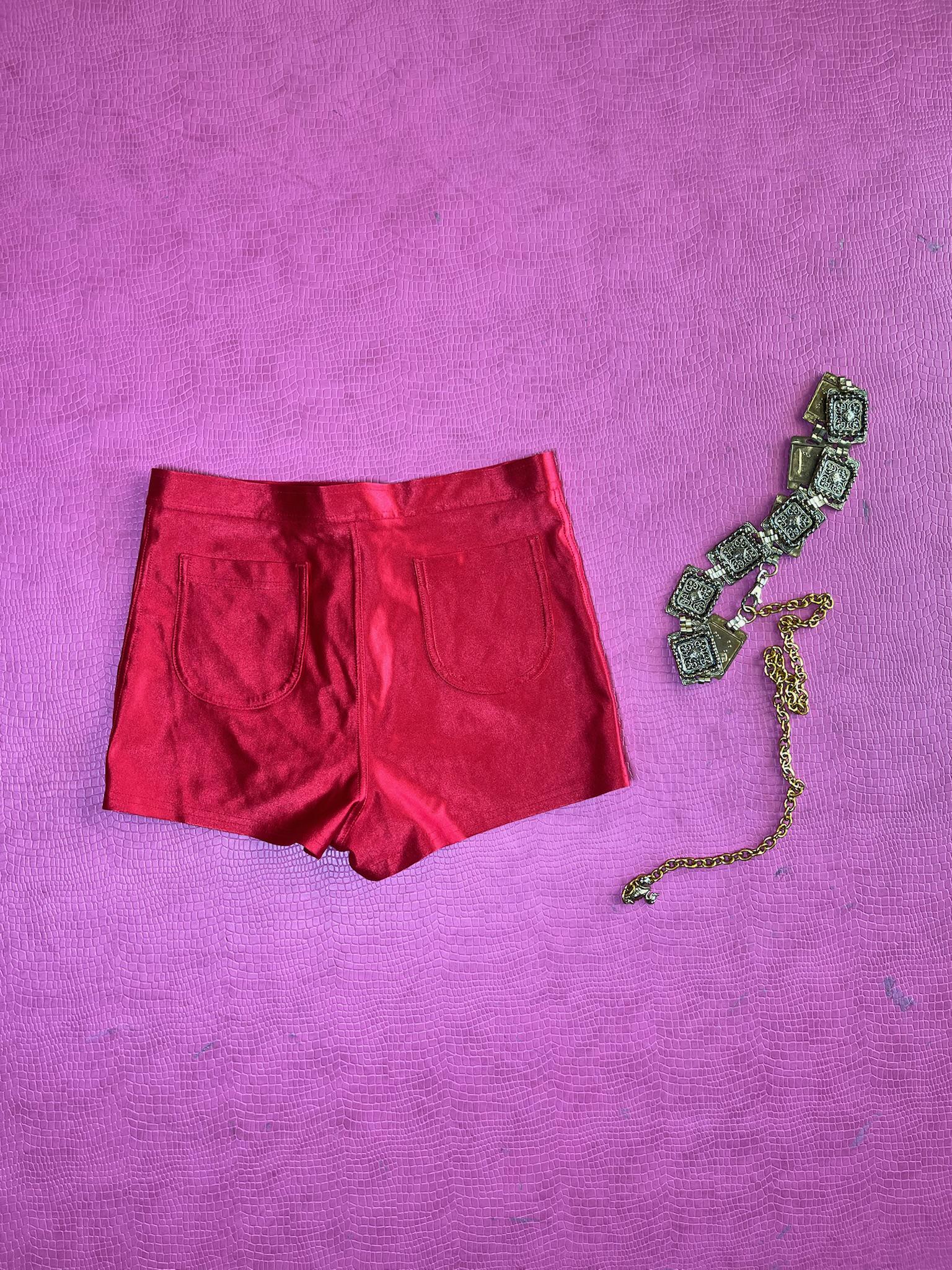 Vintage 90s Y2K Red Hot Pants - Best Fits Size XS-S