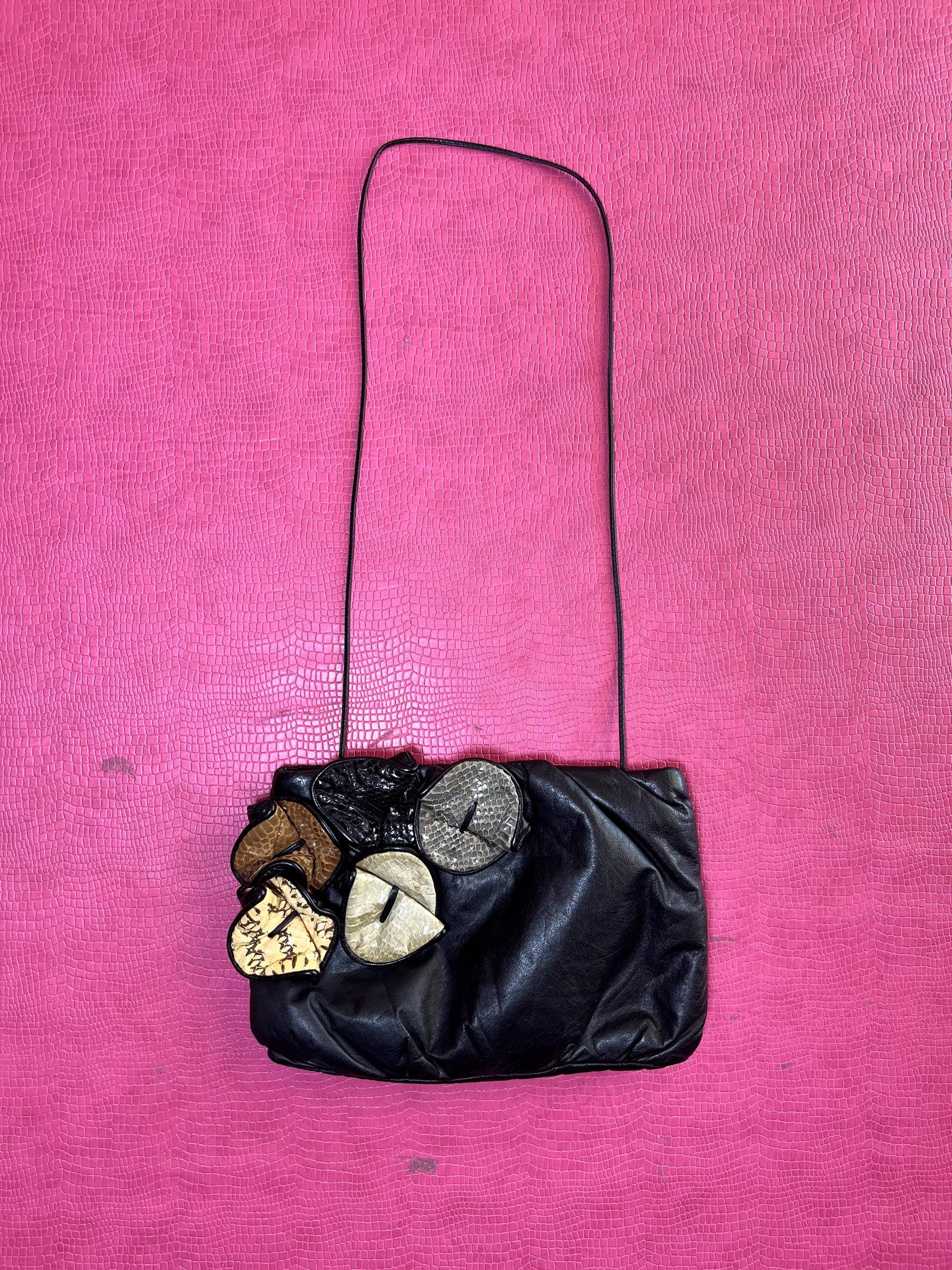 Vintage 80s "Made by Valerie" Leather Crossbody Purse