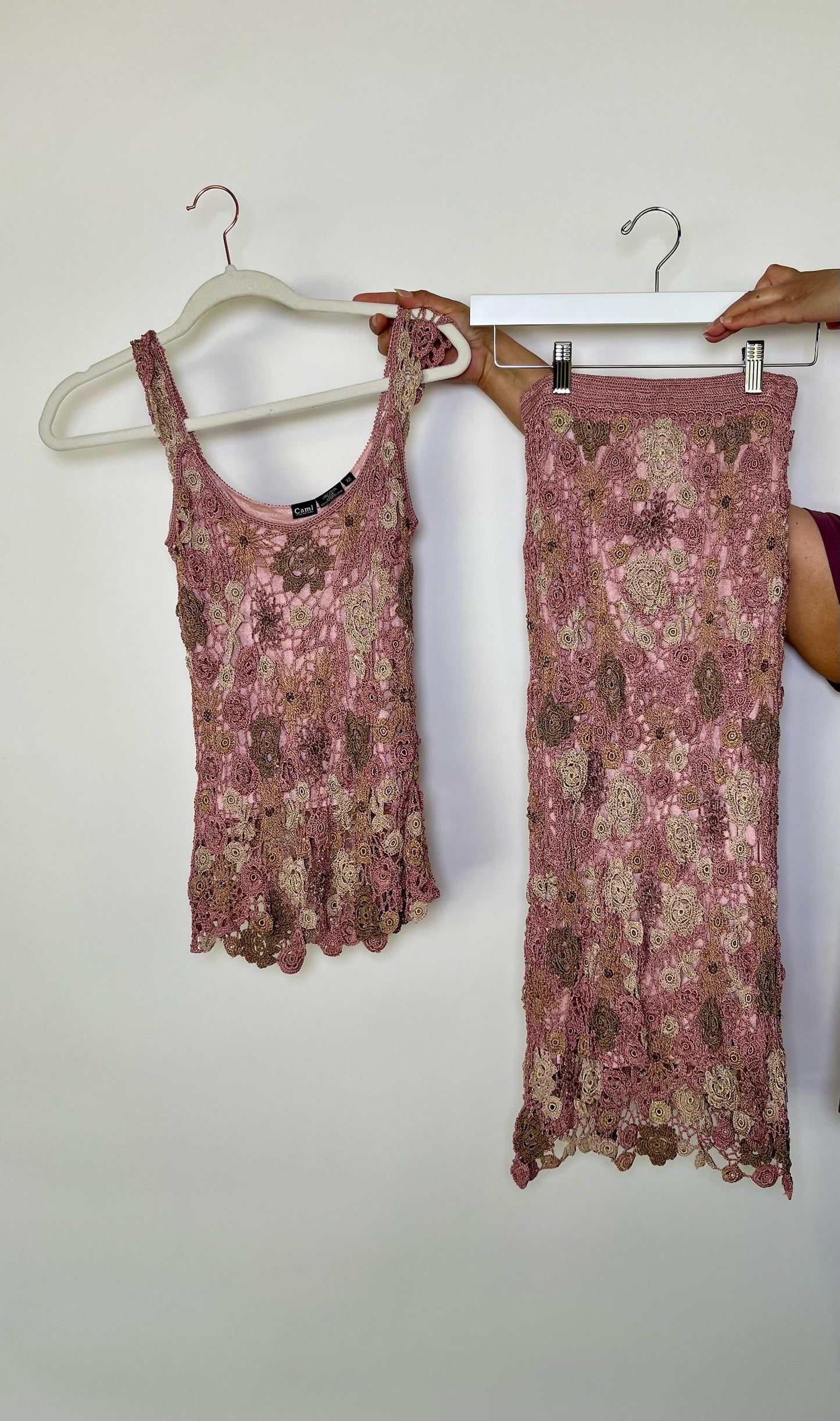 Vintage 90s Y2k "Cami International" Two Piece Skirt Set - Best Fits Size XS-M