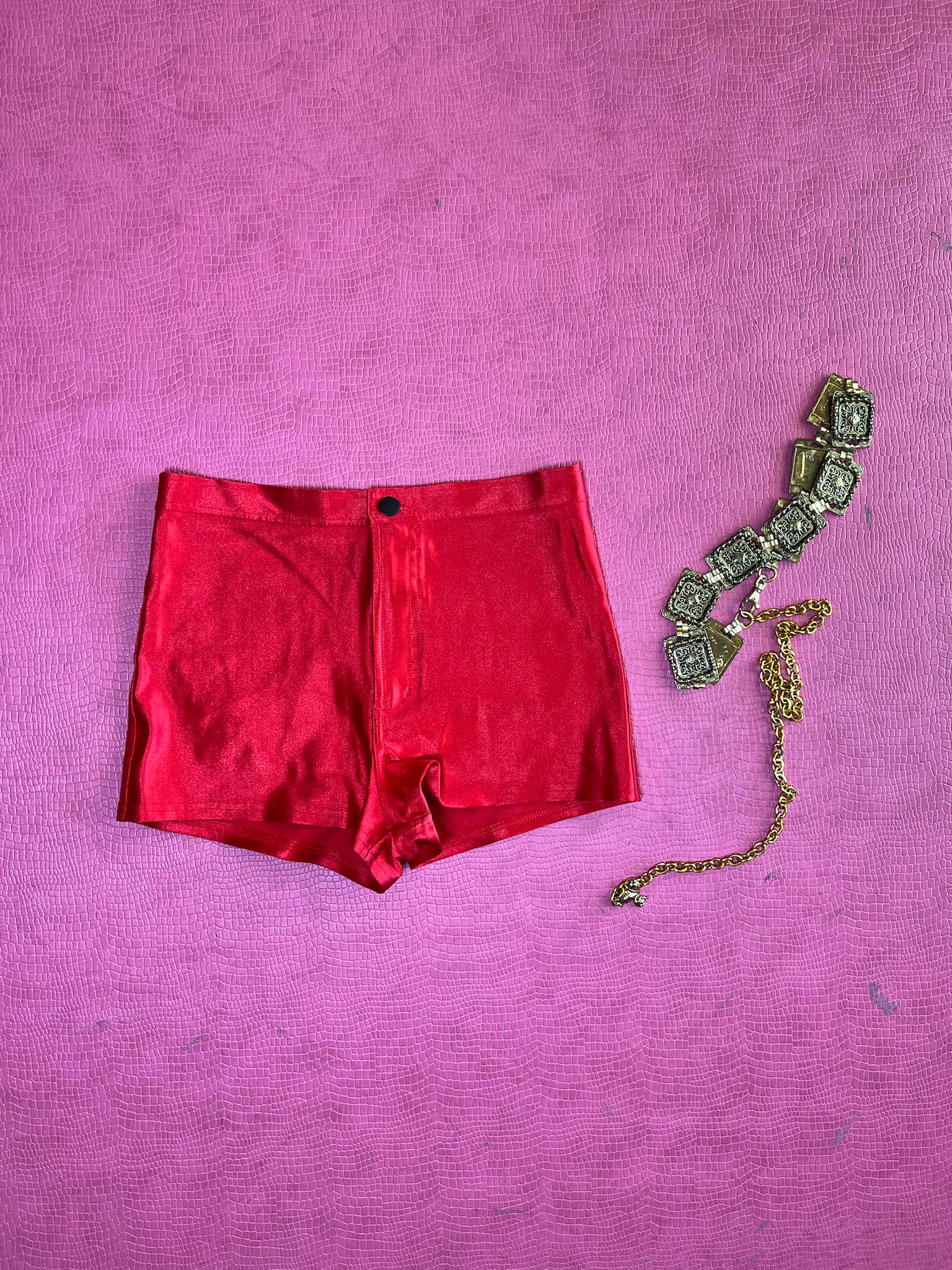 Vintage 90s Y2K Red Hot Pants - Best Fits Size XS-S