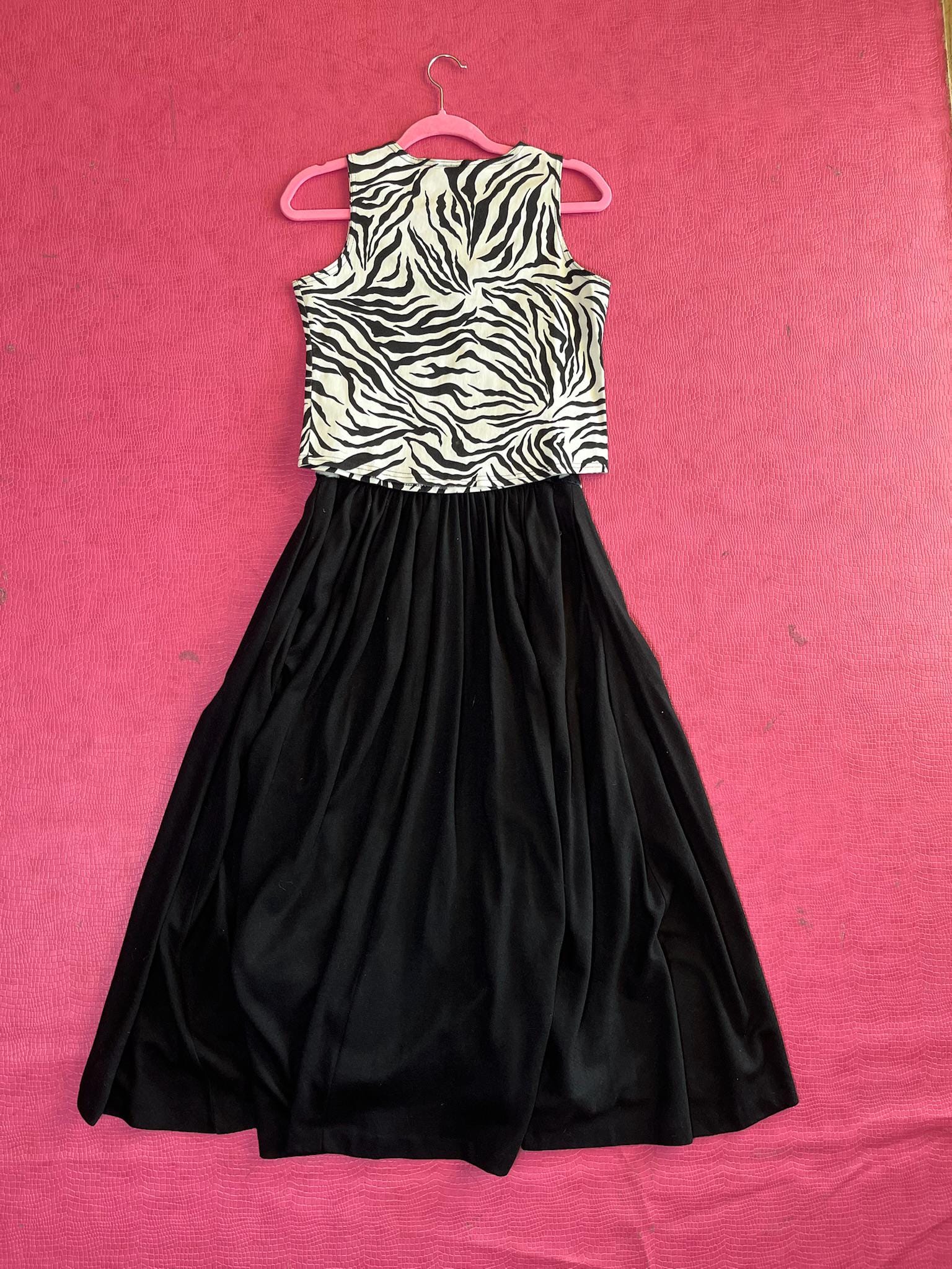 Vintage 80s "Beware" Zebra Top - Best Fits Size XS-M