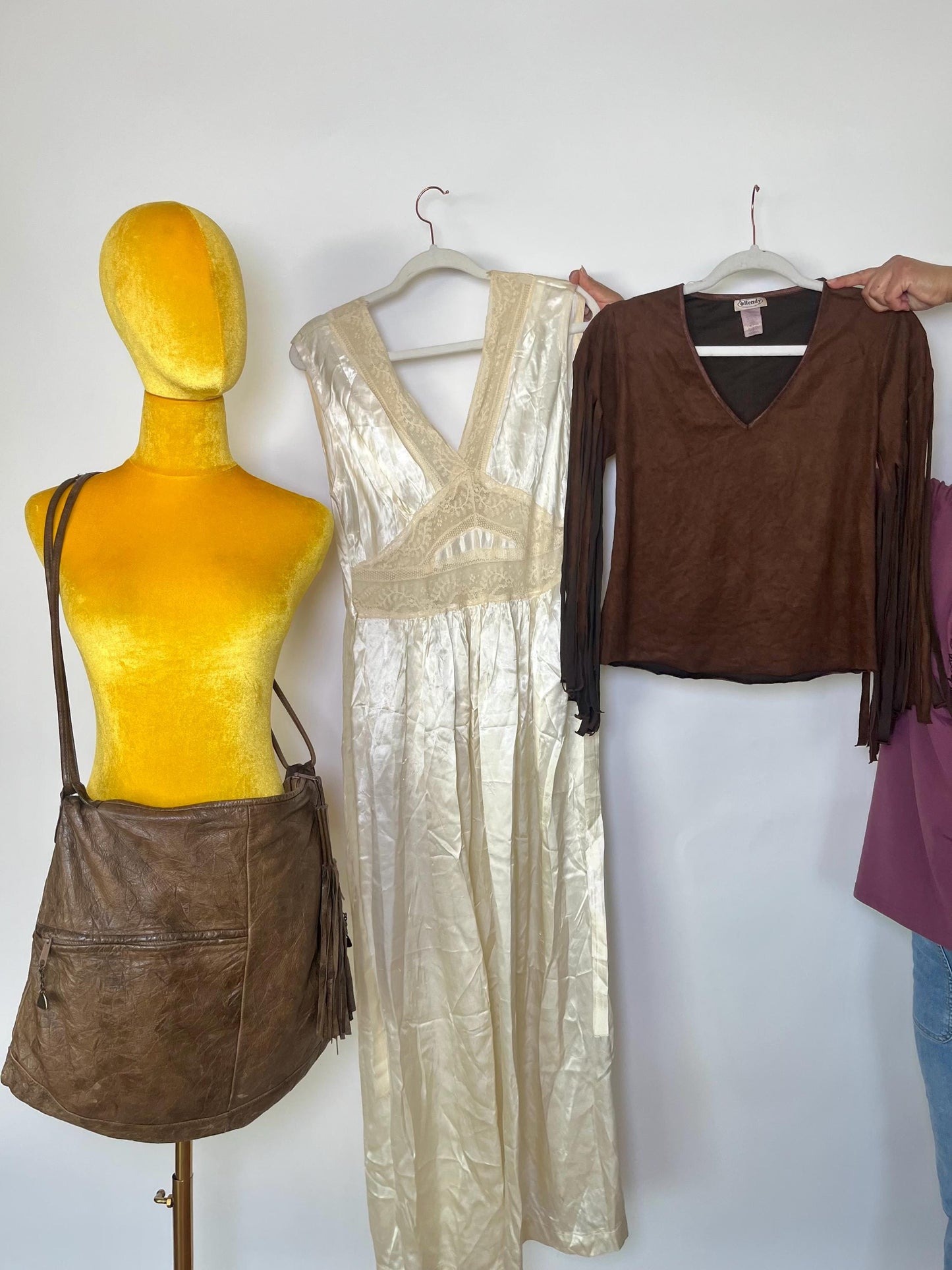 Vintage 90s Y2K "Hendy" Faux Suede Top - Best Fits Size M, Possibly L