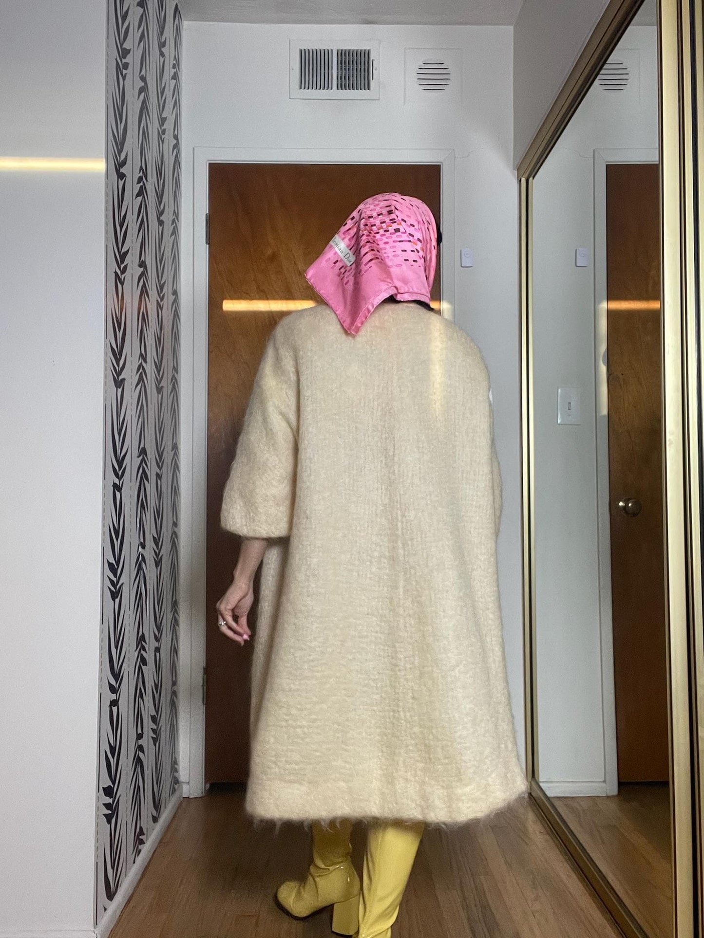 Vintage 60s "Adele California" Mohair Creme Colored Coat