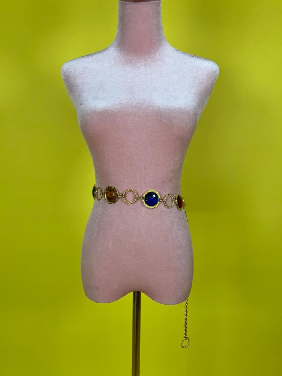 Vintage 80s Gem Medallion Belt - Best Fits Size XS-M, Possibly L