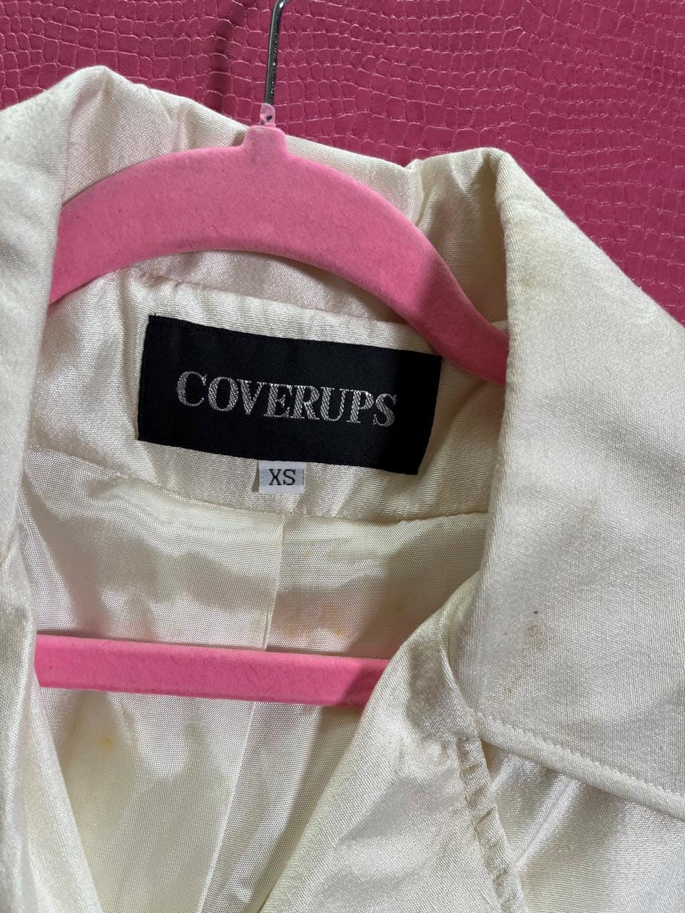 Vintage 80s 90s "Coverups" White Jacket - Fits Size XS-M