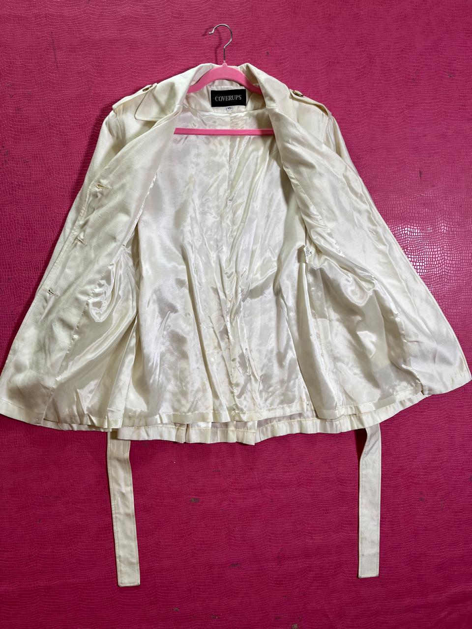 Vintage 80s 90s "Coverups" White Jacket - Fits Size XS-M