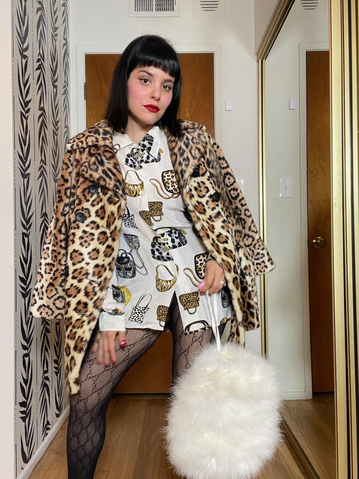 Vintage 50s 60s Dead Stock White Marabou Feather Hand Muffler