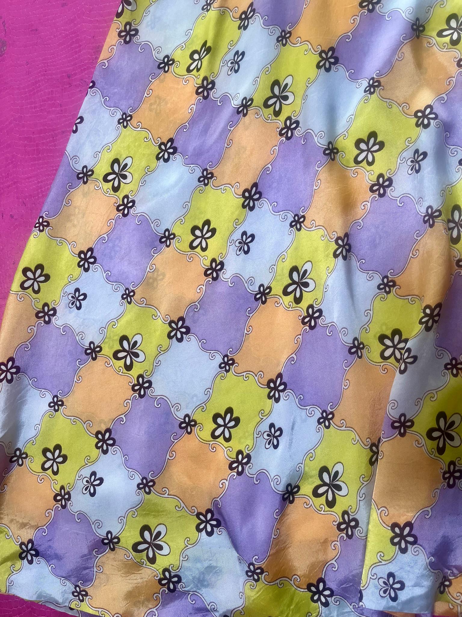 Vintage 60s 70s Groovy Print Jumpsuit - Best Fits Size S-M