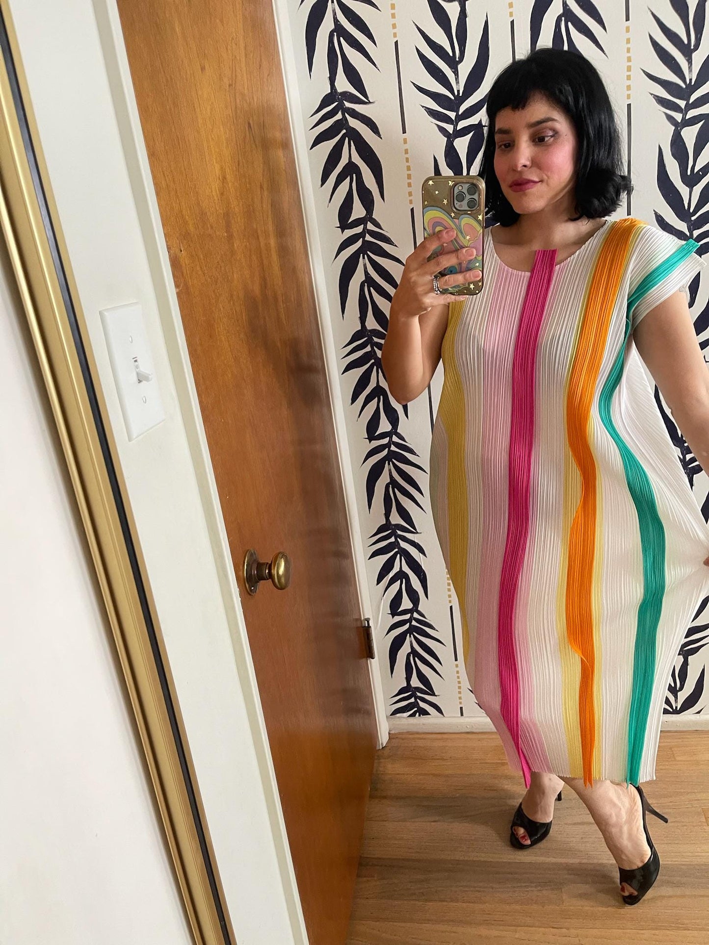 Vintage 80s 90s Made In Japan Origami Style Dress - Fits Most Sizes