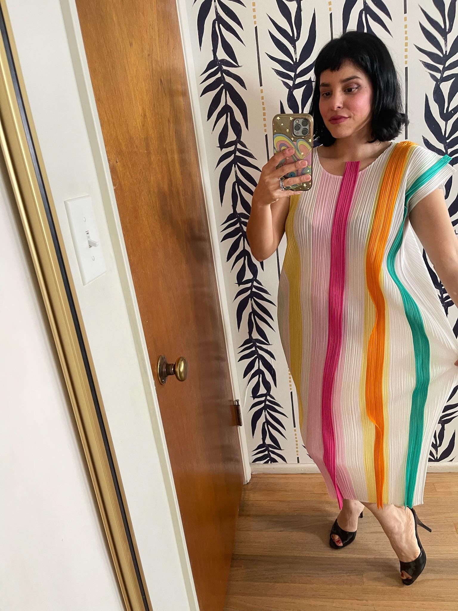 Vintage 80s 90s Made In Japan Origami Style Dress - Fits Most Sizes