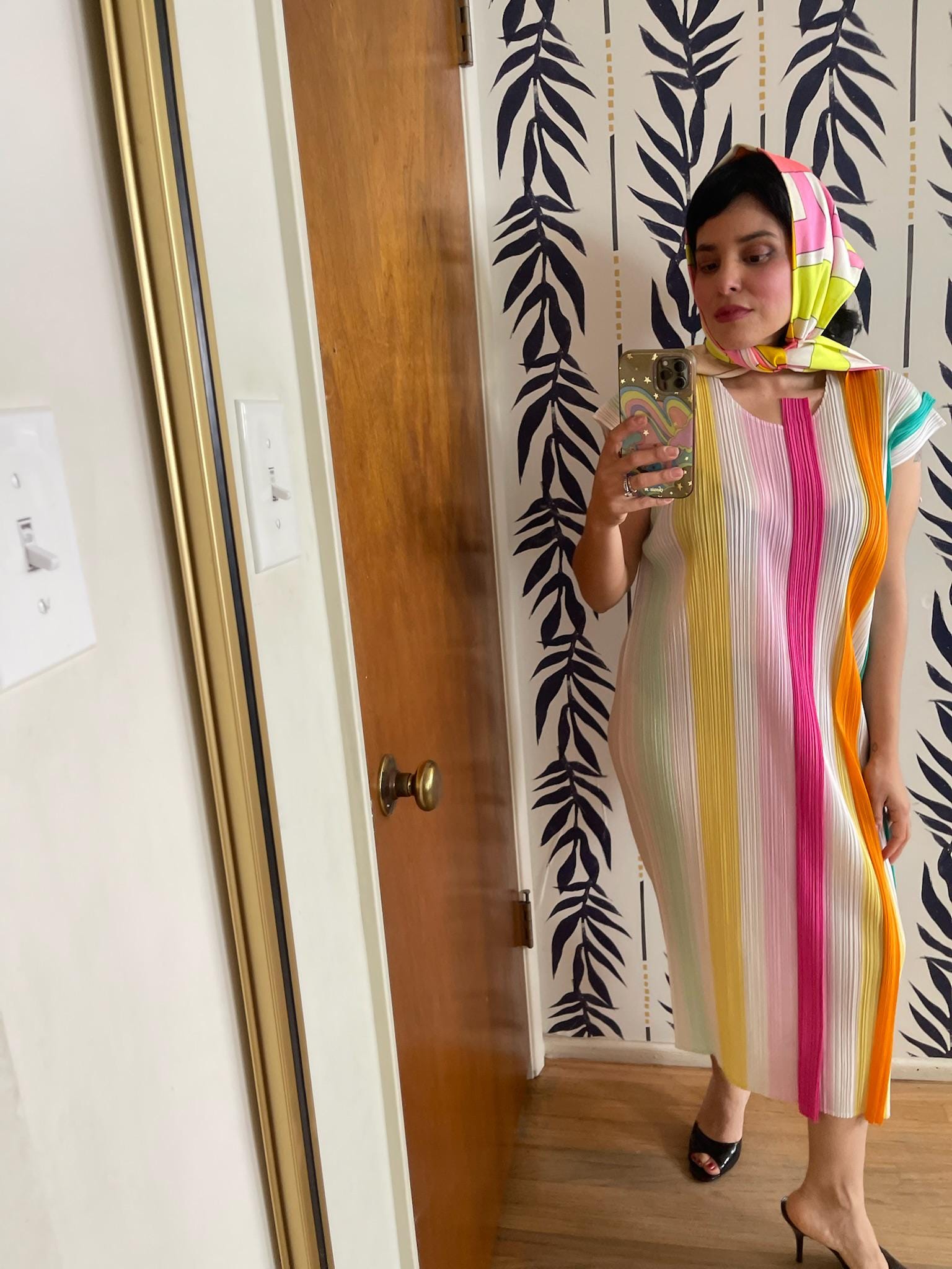 Vintage 80s 90s Made In Japan Origami Style Dress - Fits Most Sizes