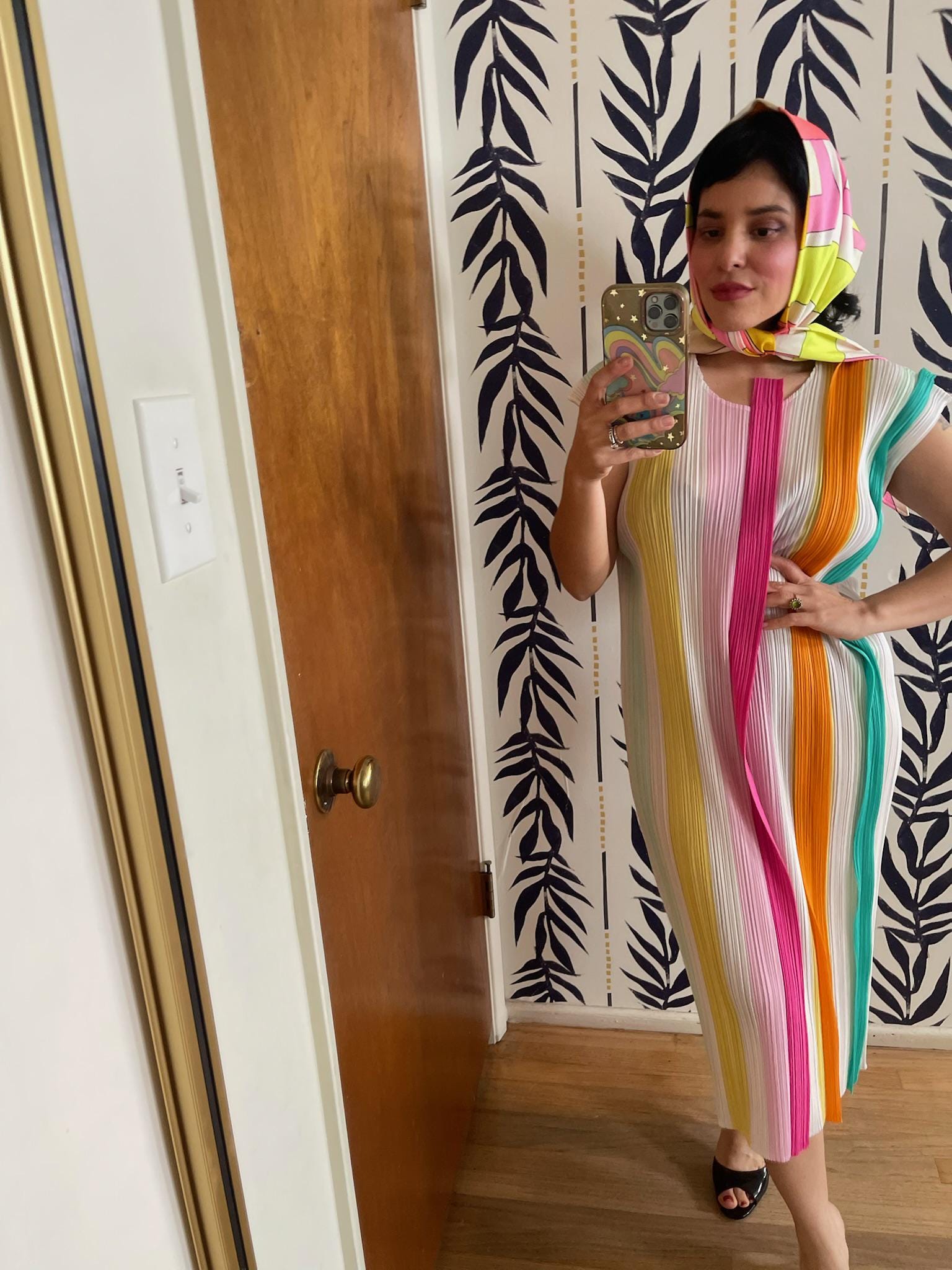 Vintage 80s 90s Made In Japan Origami Style Dress - Fits Most Sizes