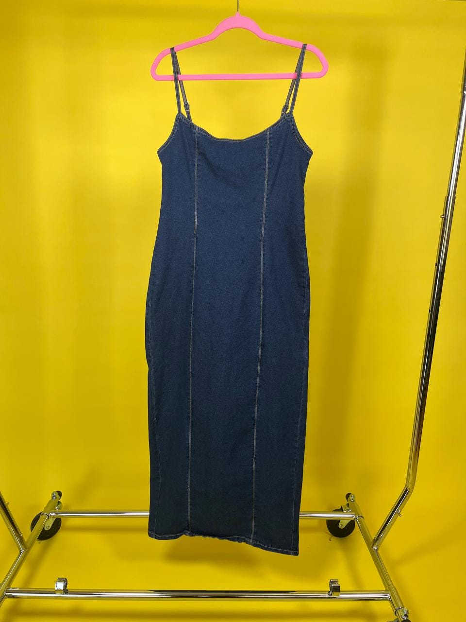 Vintage 90s Y2K Denim Maxi Dress - Best Fits Size S-L