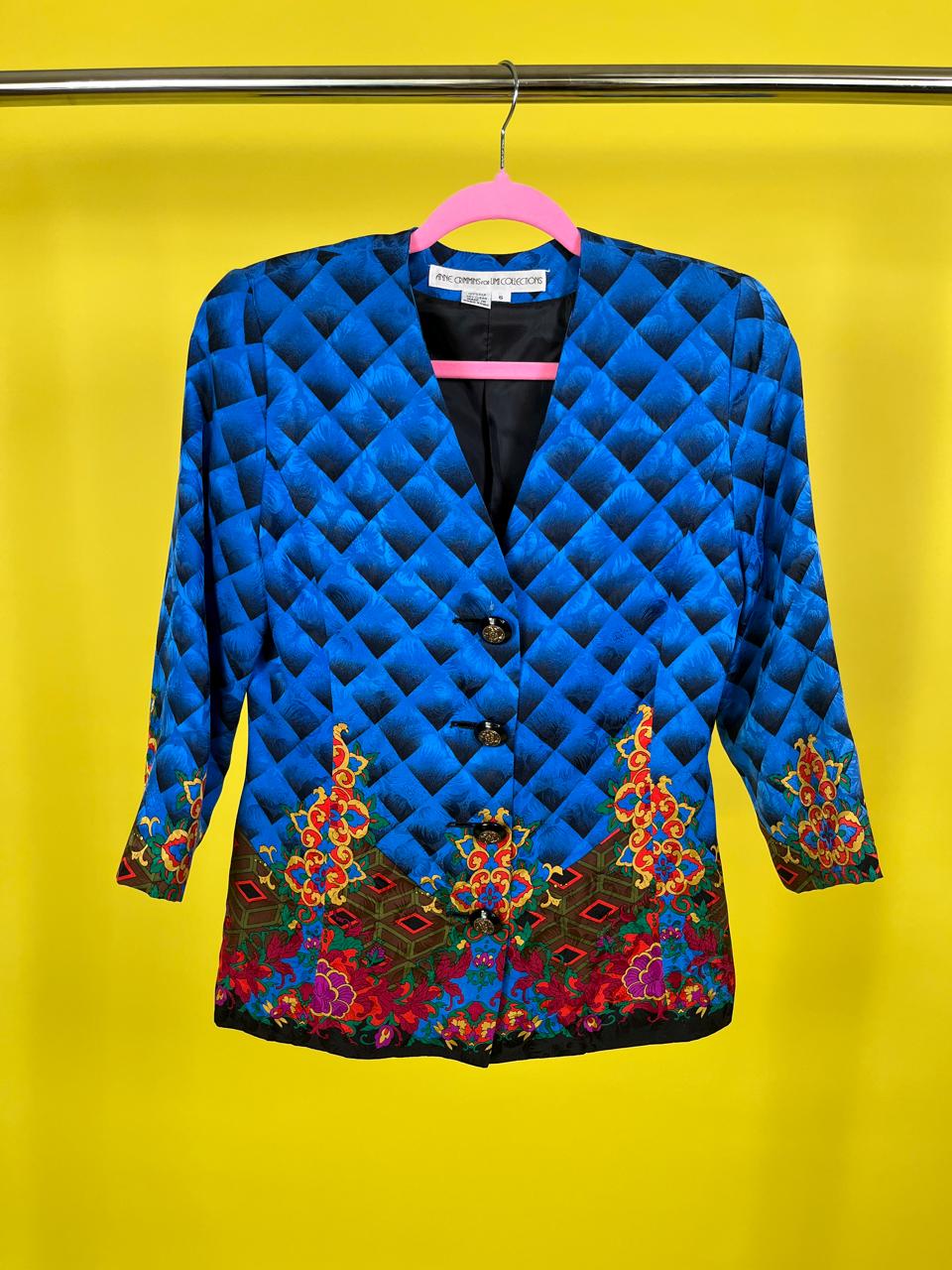 Vintage 80s "Anne Crimmins for Umi Collections" Silk Blouse - Best Fits Size XS-M