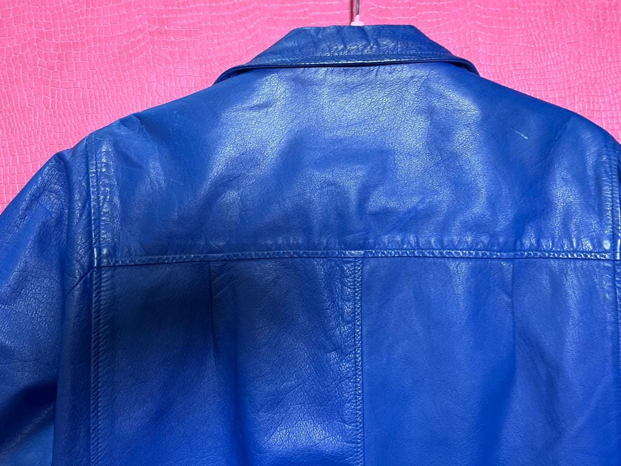 Vintage 80s "Jayskins" Blue Leather Jacket - Fits Most Sizes