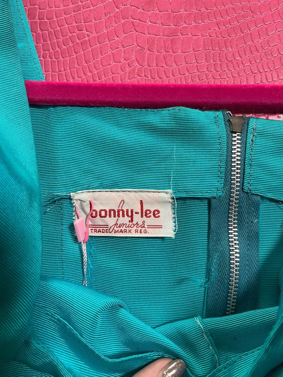 Vintage 60s "Bonnie-Lee Juniors" Blue Bow Dress - Fits Size XS