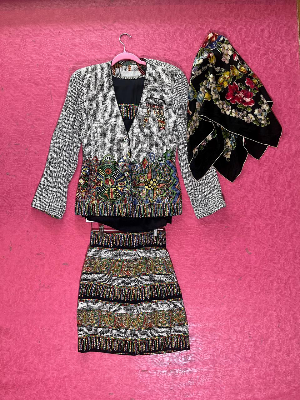 Vintage 80s 3-piece "Platinum" Set - Best Fits Size XS-M