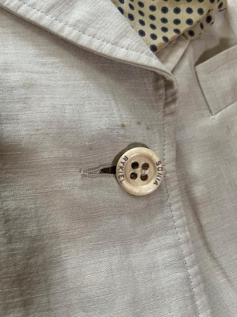 Vintage 80s "Sonia Rykiel" Beige Pant Suit - Best Fits Size XS-M