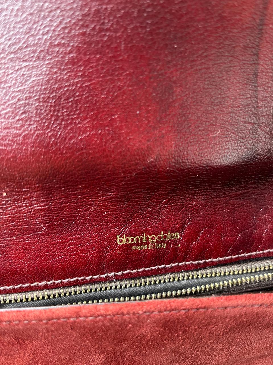 Vintage 80s Burgundy Envelope Clutch