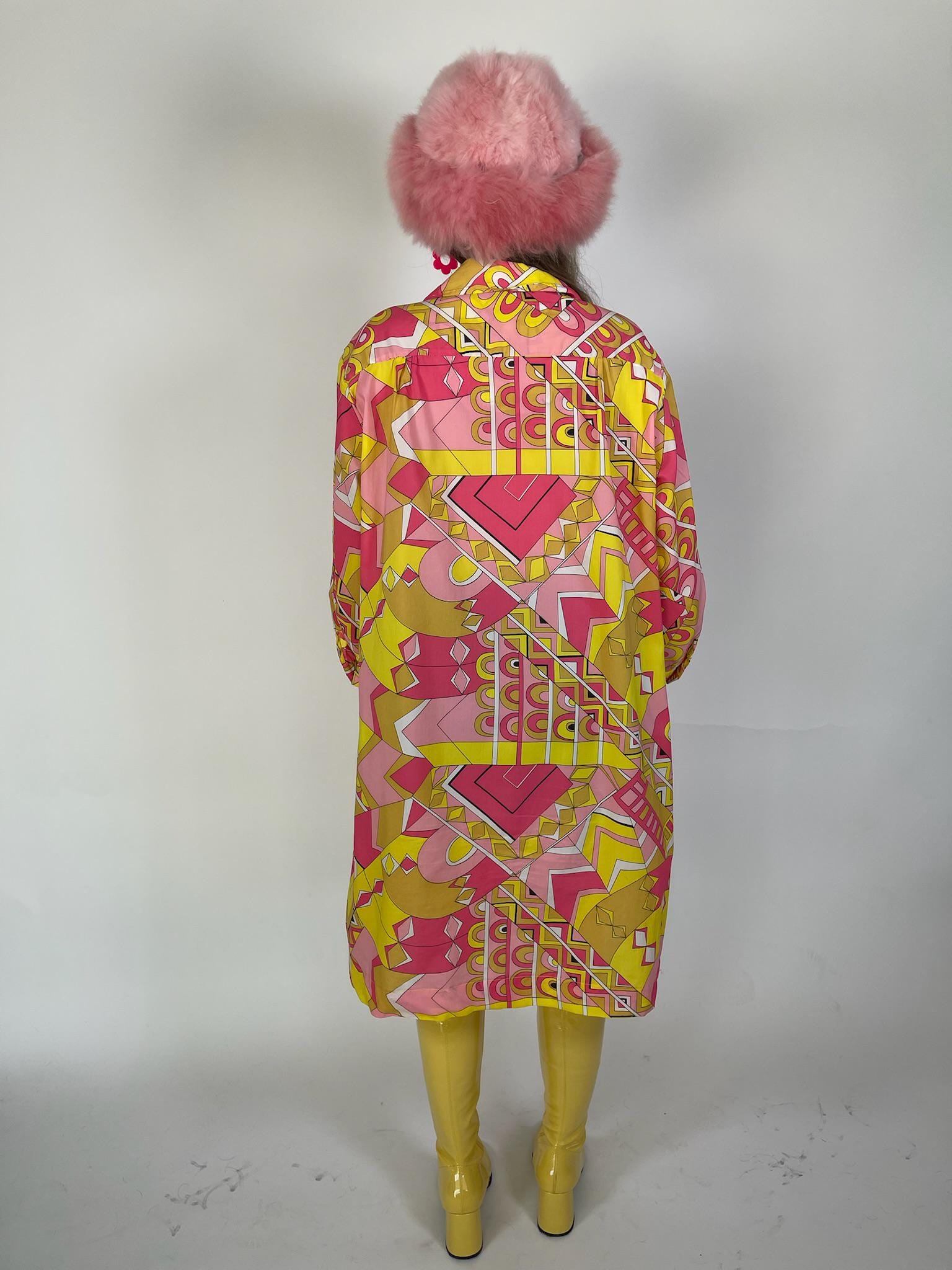Vintage 60s "Model's Coat" Pucci Vibes Duster - Fits Most Sizes