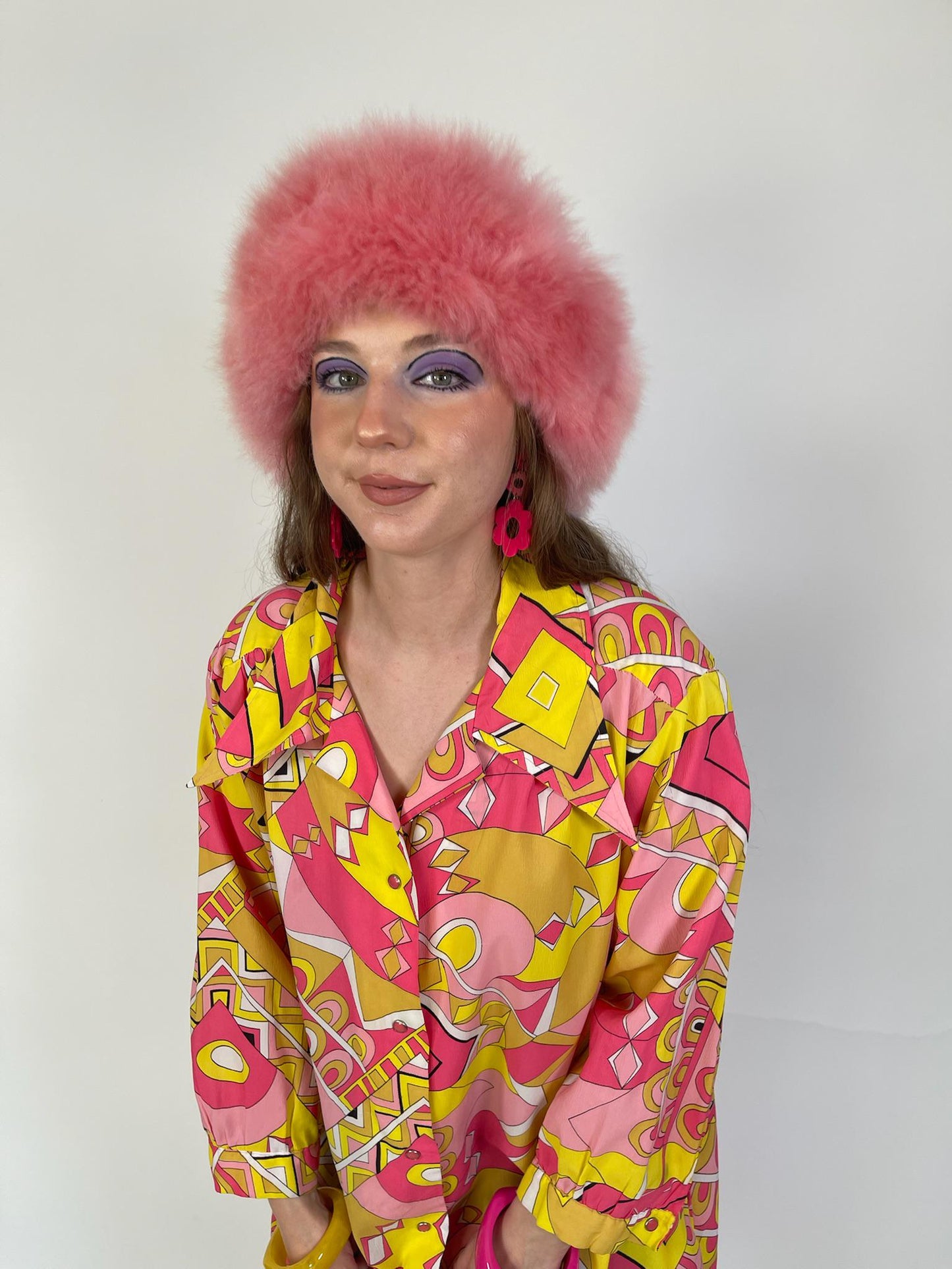 Vintage 60s "Model's Coat" Pucci Vibes Duster - Fits Most Sizes