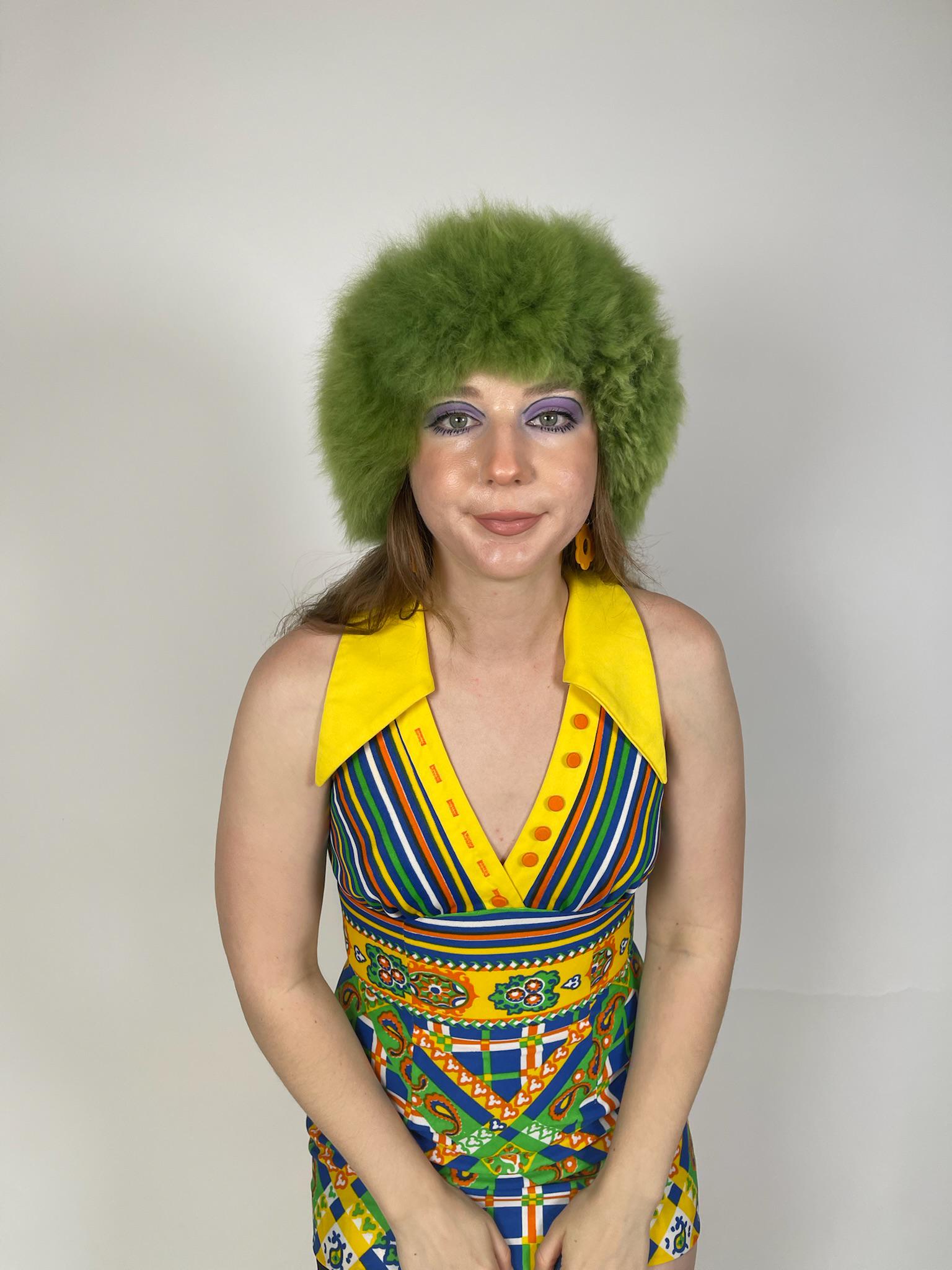 Baby Alpaca Hat - Chartreuse Green