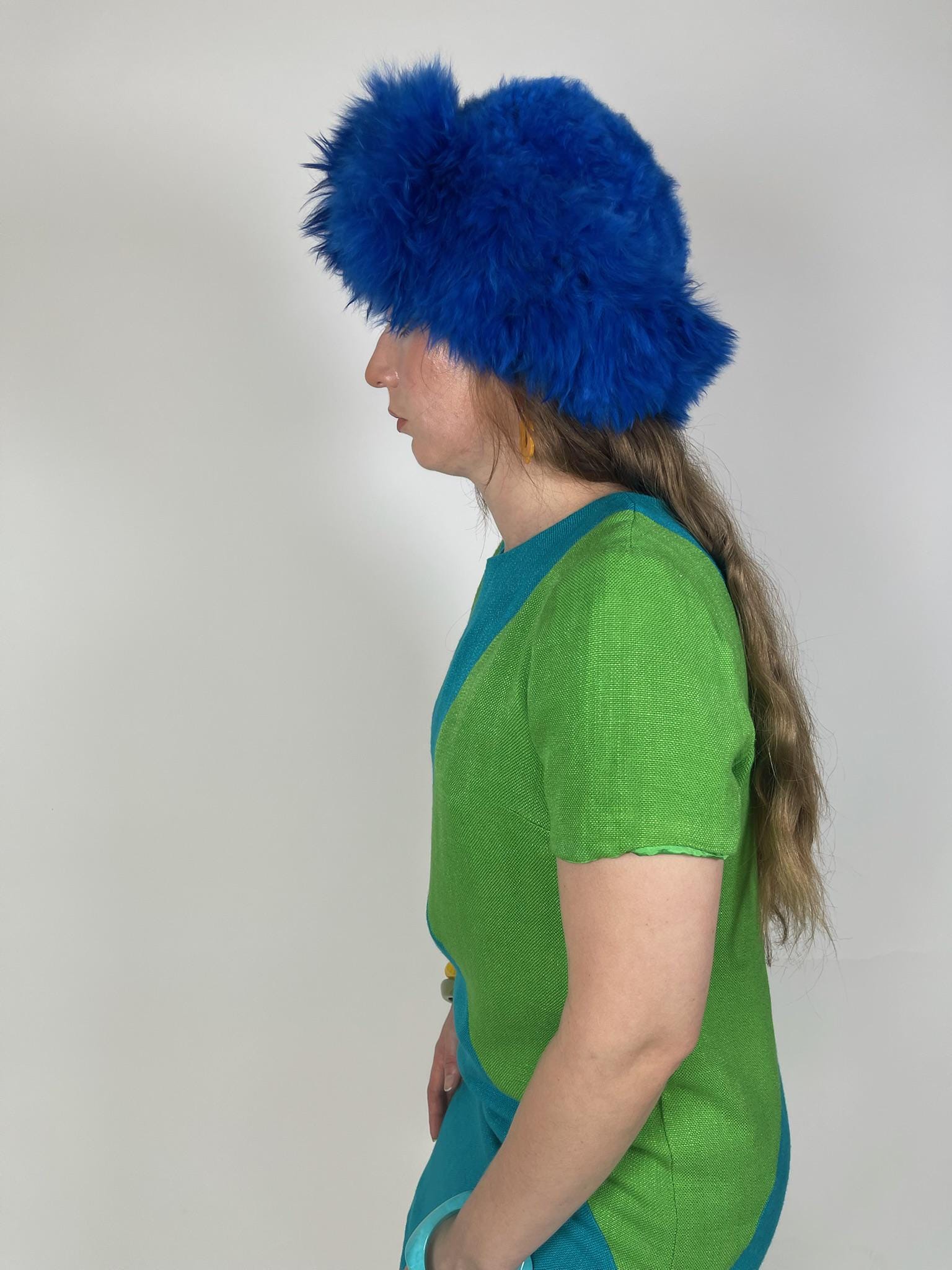 Baby Alpaca Hat - Cookie Monster Blue