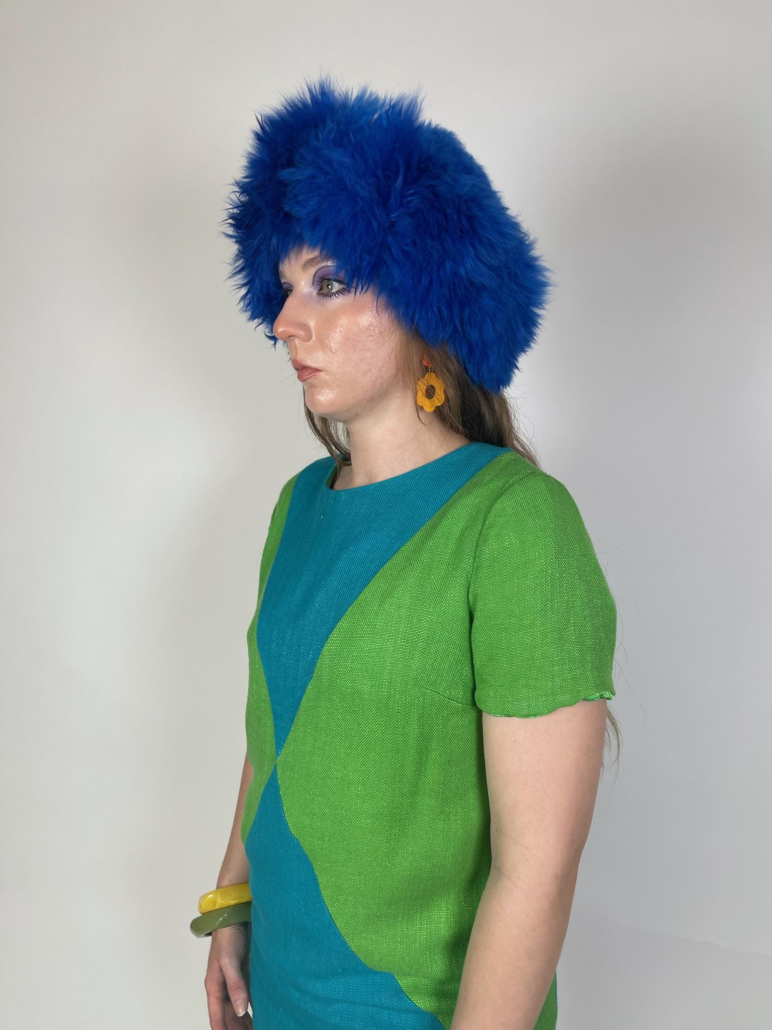 Baby Alpaca Hat - Cookie Monster Blue