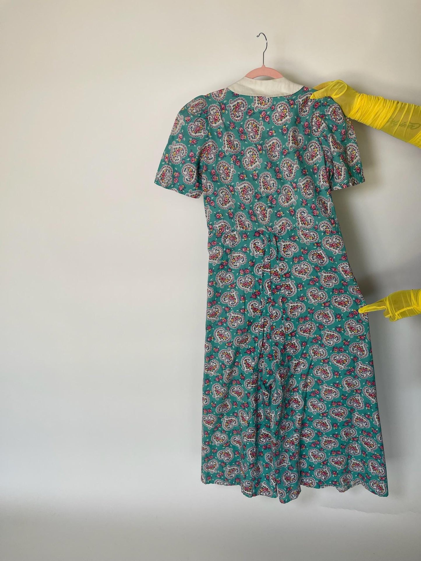 Vintage 40s 50s Pajama Cotton Jumpsuit - fits size S-M, Possibly L