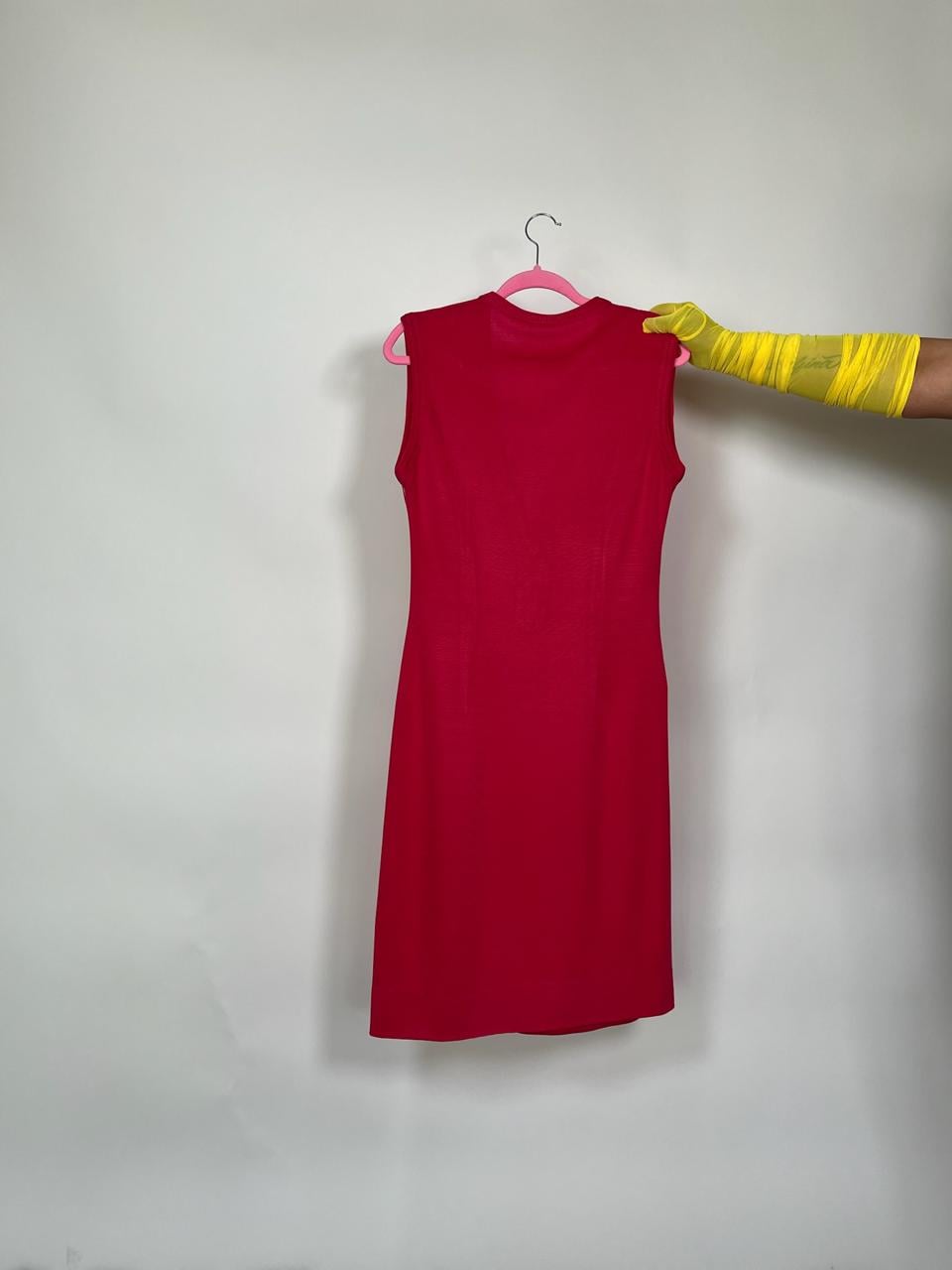 Vintage 60s 70s Pink Knit Dress - Fits Size S-L