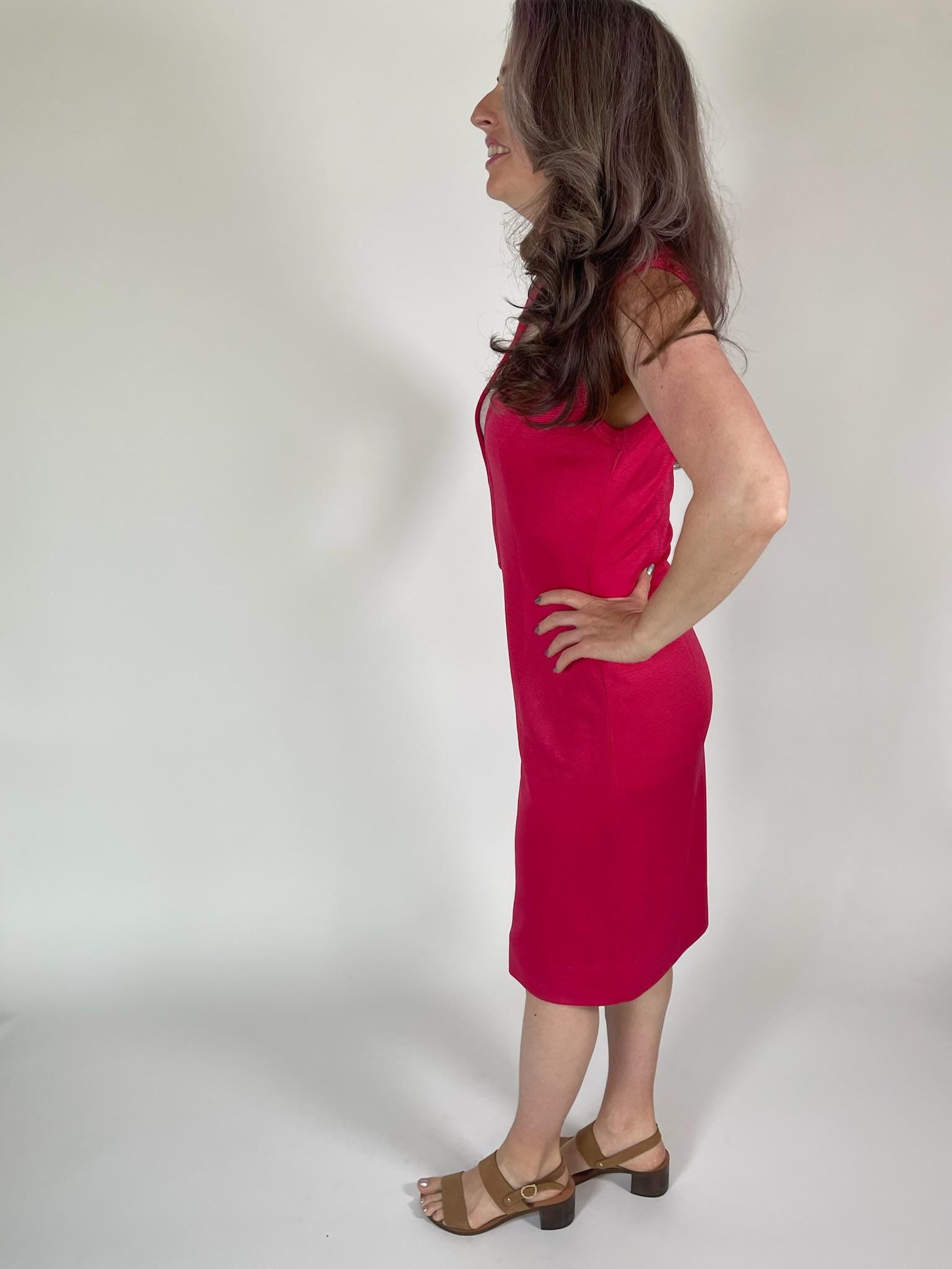 Vintage 60s 70s Pink Knit Dress - Fits Size S-L