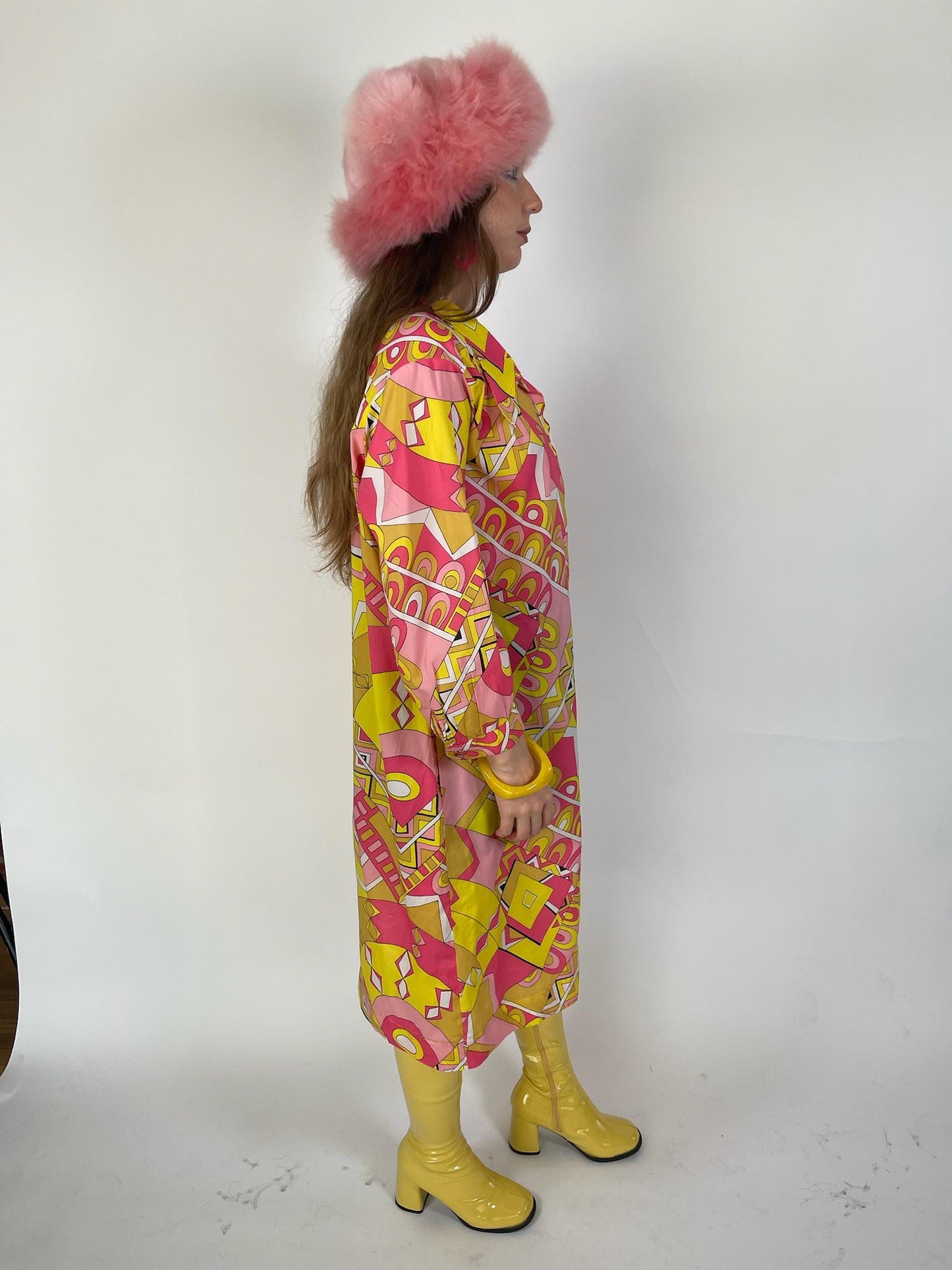 Vintage 60s "Model's Coat" Pucci Vibes Duster - Fits Most Sizes