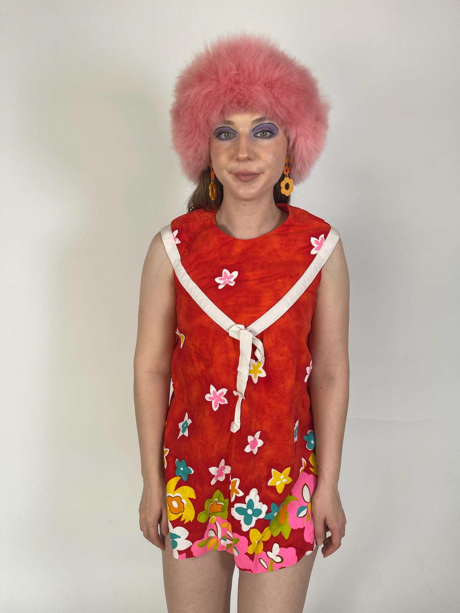 Vintage 60s "Makamae Hawaii" Red Mini Dress - Fits Size XS-S, Possibly M