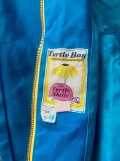 Vintage 60s Blue Poncho Cape - Fits Most Sizes