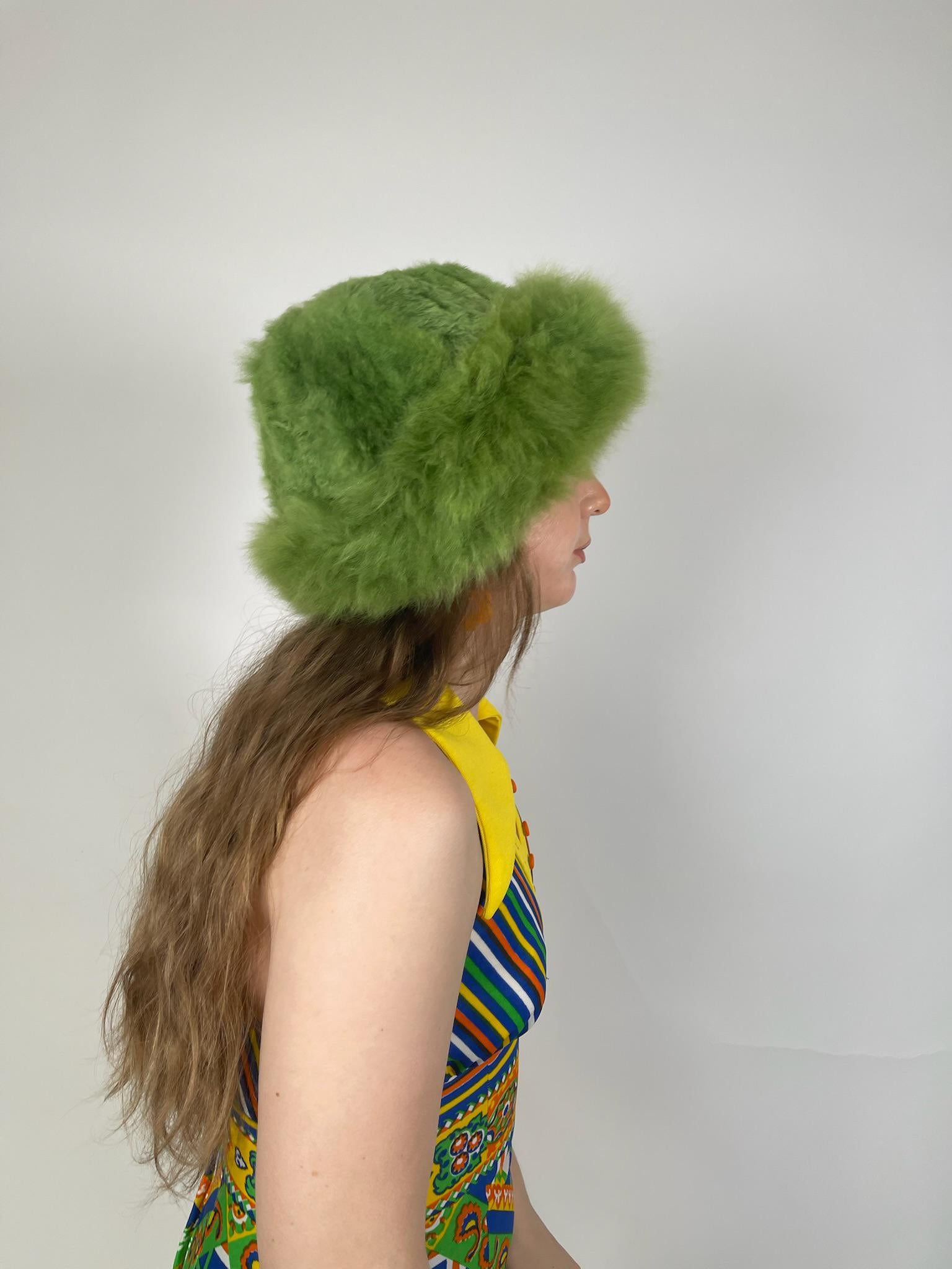 Baby Alpaca Hat - Chartreuse Green