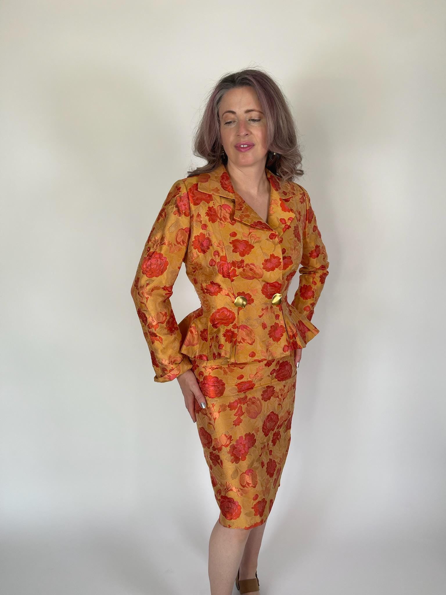 Vintage 60s Neiman Marcus French Skirt Set - Fits Size XXS-XS