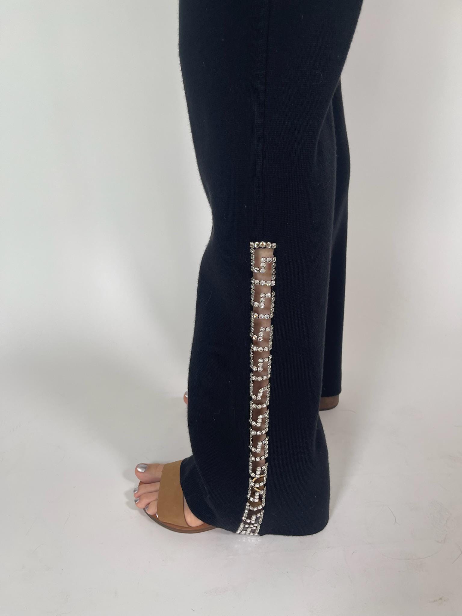 Vintage 80s 90s "Solo" Knit Set with Swarovski Embellishments - Fits Size S-M, Possibly L
