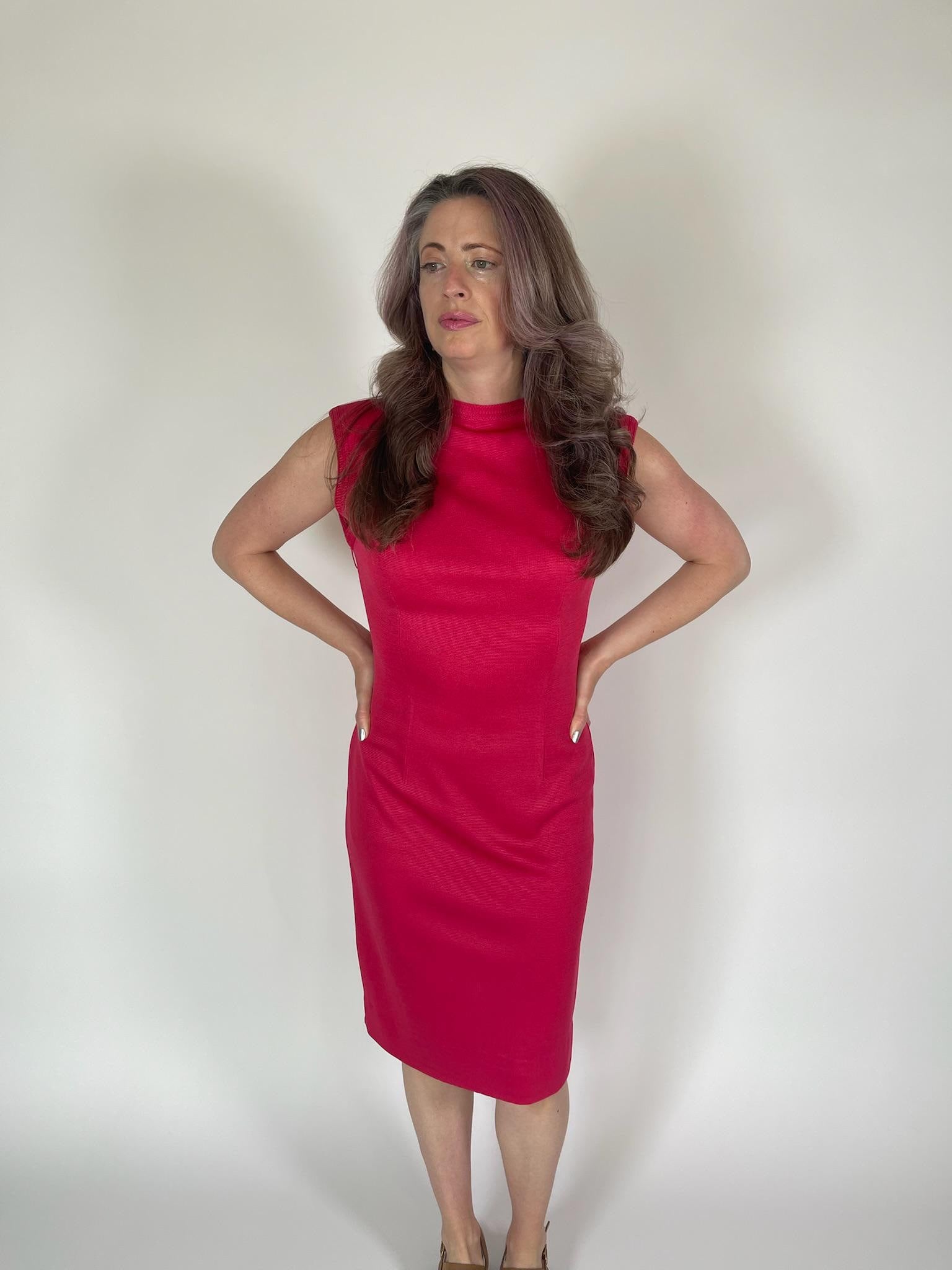 Vintage 60s 70s Pink Knit Dress - Fits Size S-L