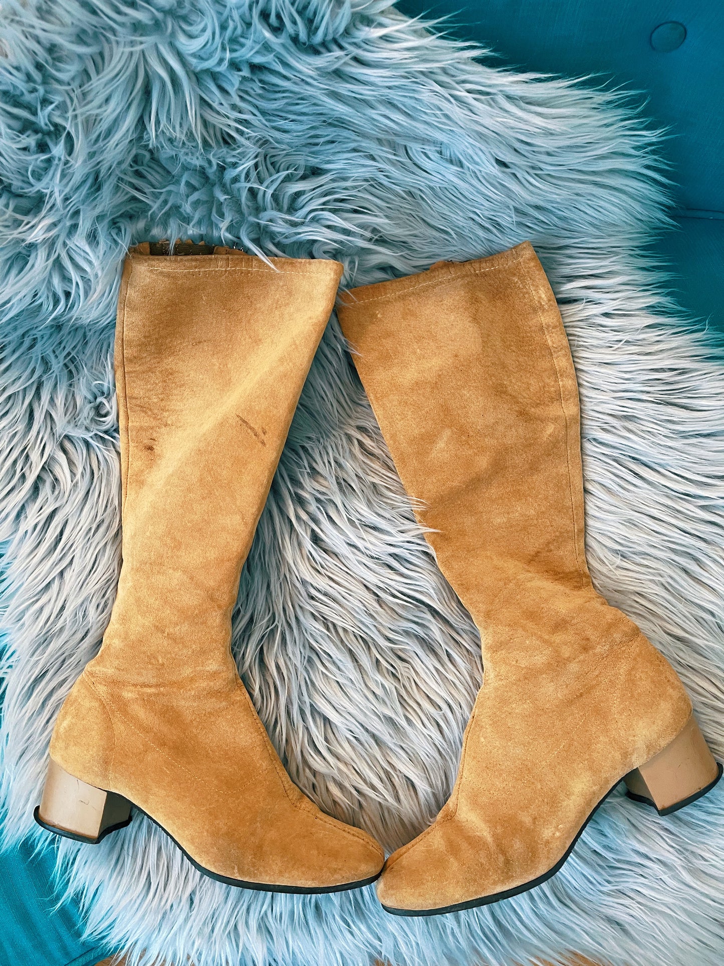 Vintage 60s Suede Leather Hush Puppies Boots US Size 6.5