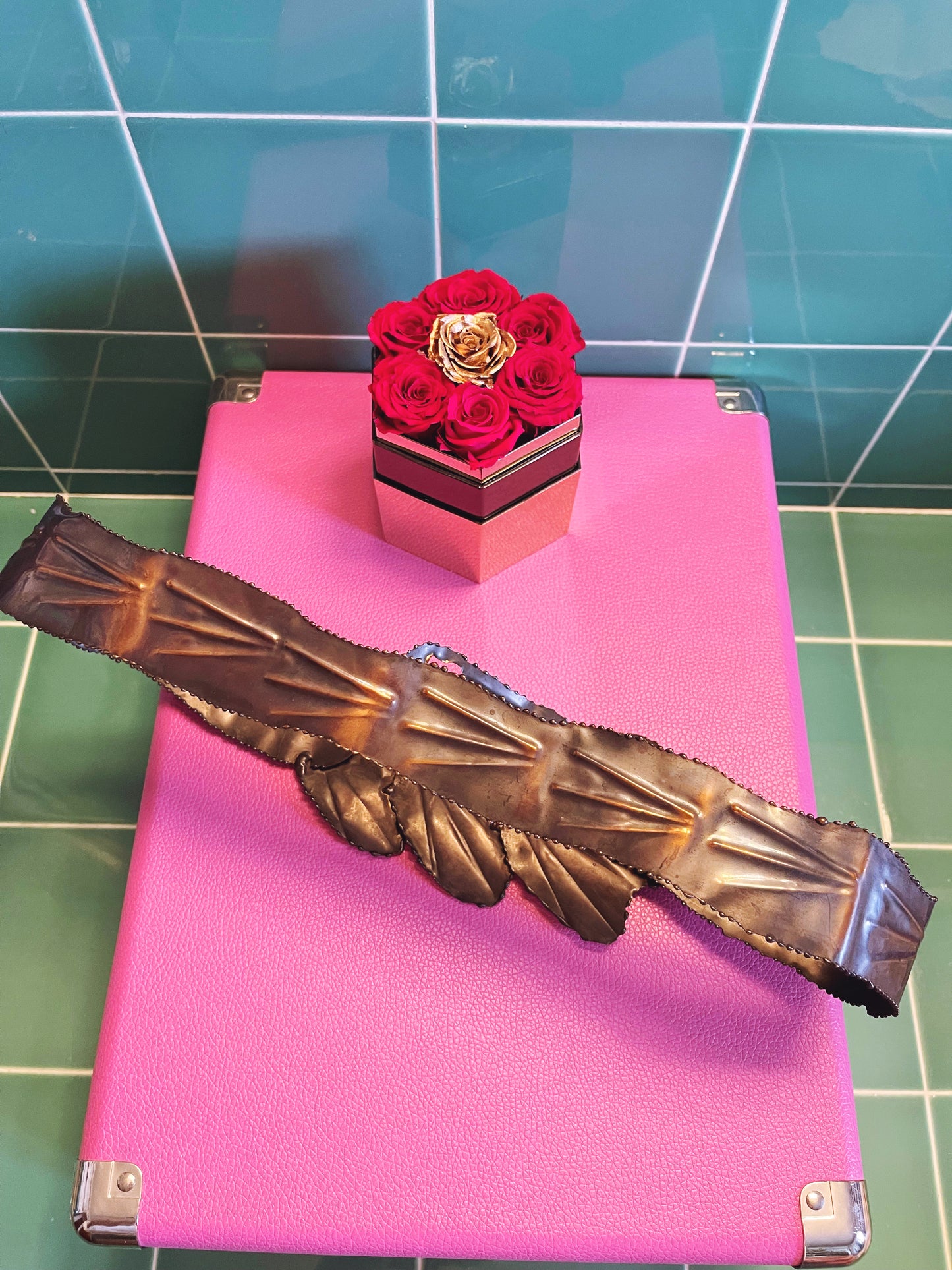 Vintage Copper Waist Belt Fits Sizes XS-M