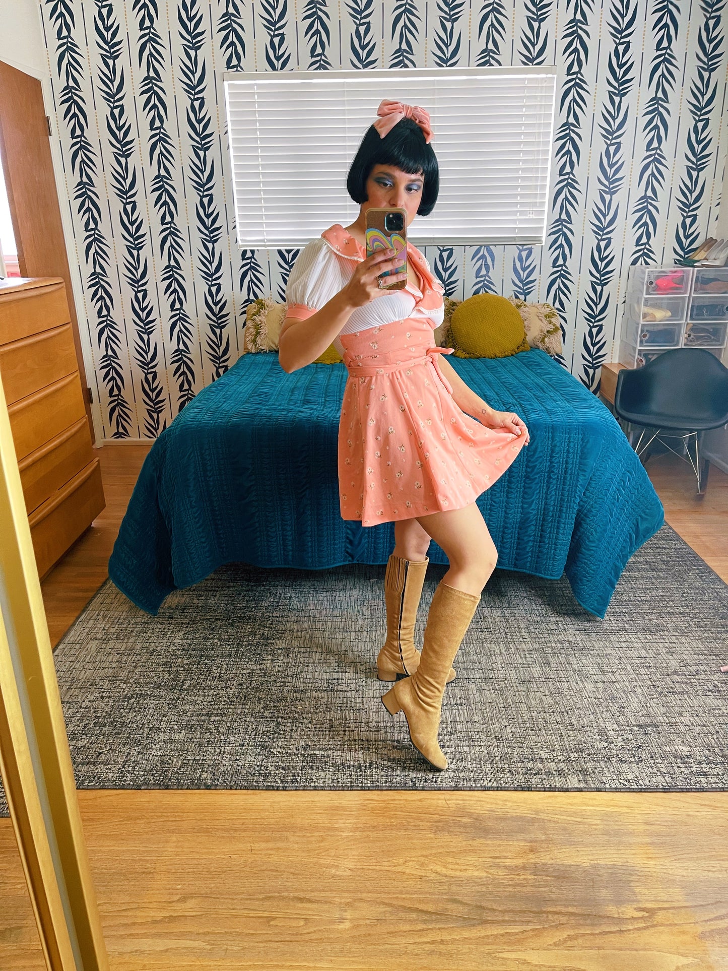 Vintage 60s Suede Leather Hush Puppies Boots US Size 6.5