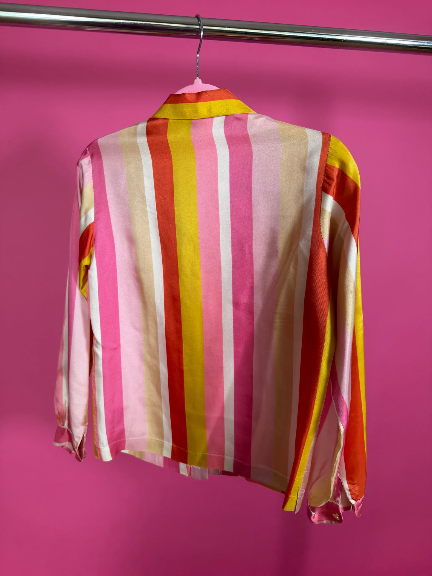Vintage 60s Stockton Candy Striped Blouse Fits XS-M