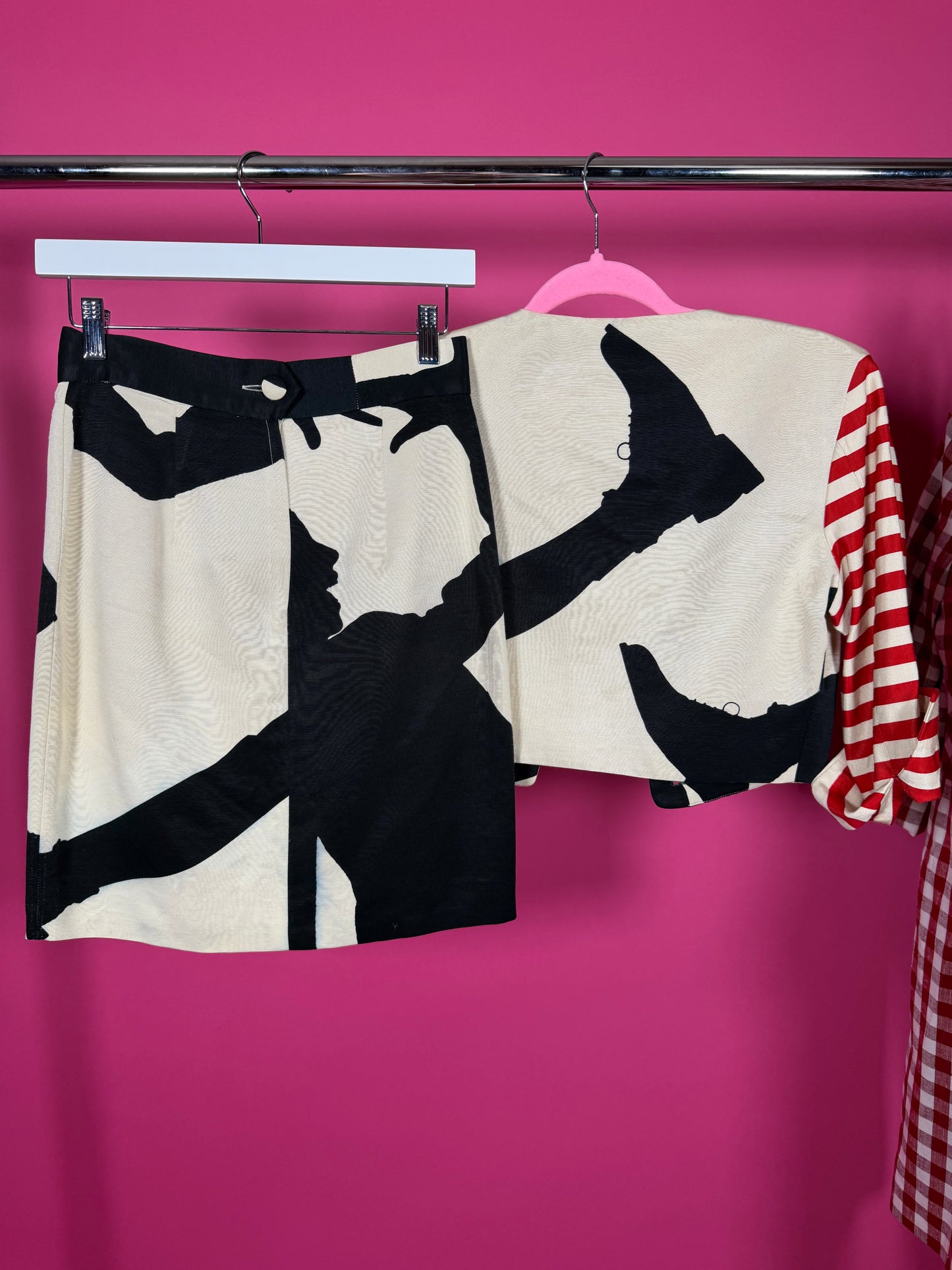 Vintage “Moschino Cheap and Chic” Olive Oyl Inspired Graphic Suit Made in Italy Fits XS-SM