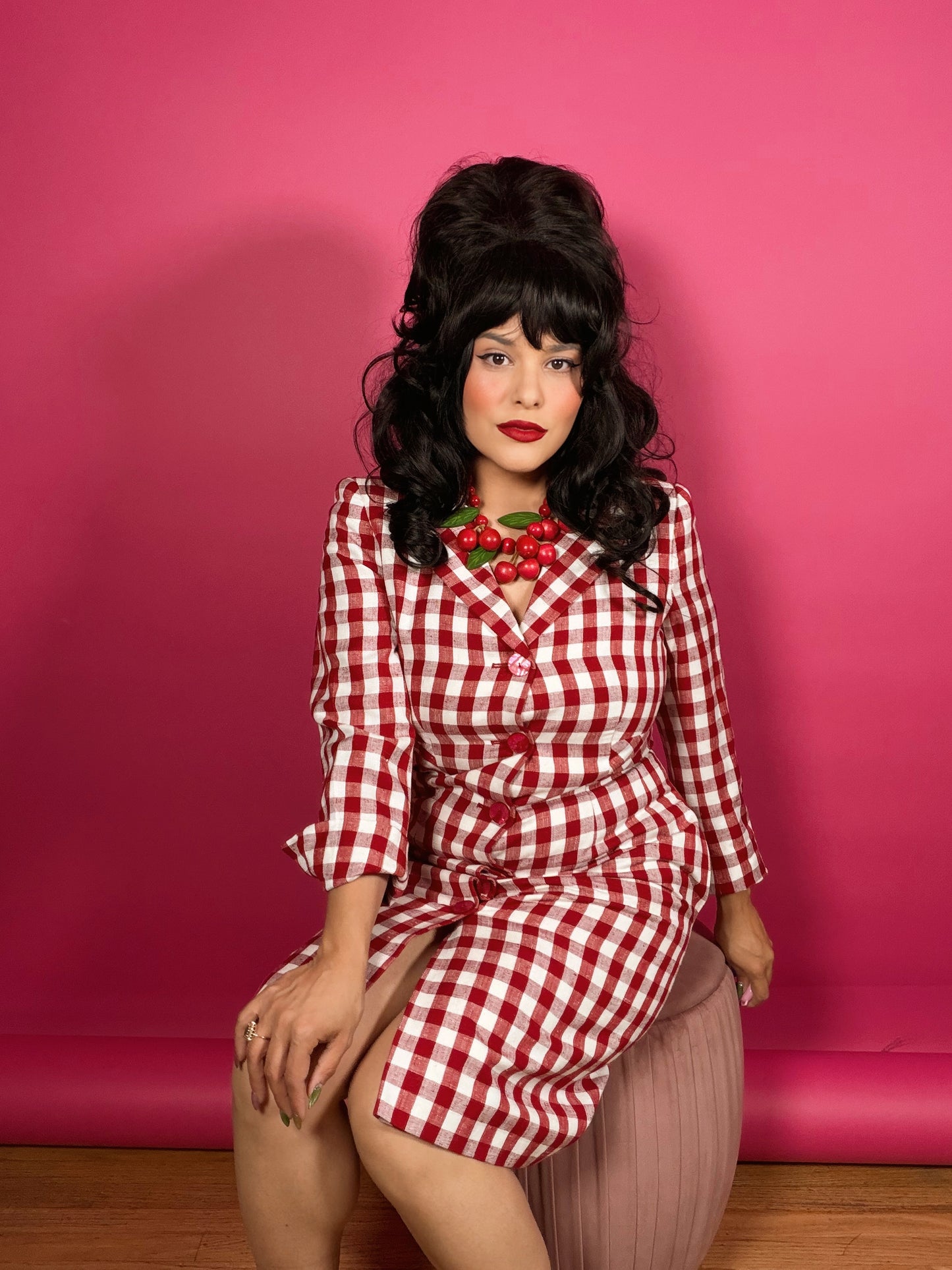 Vintage “Moschino Cheap & Chic”Gingham Coat Dress Made in Italy Fits XS-M