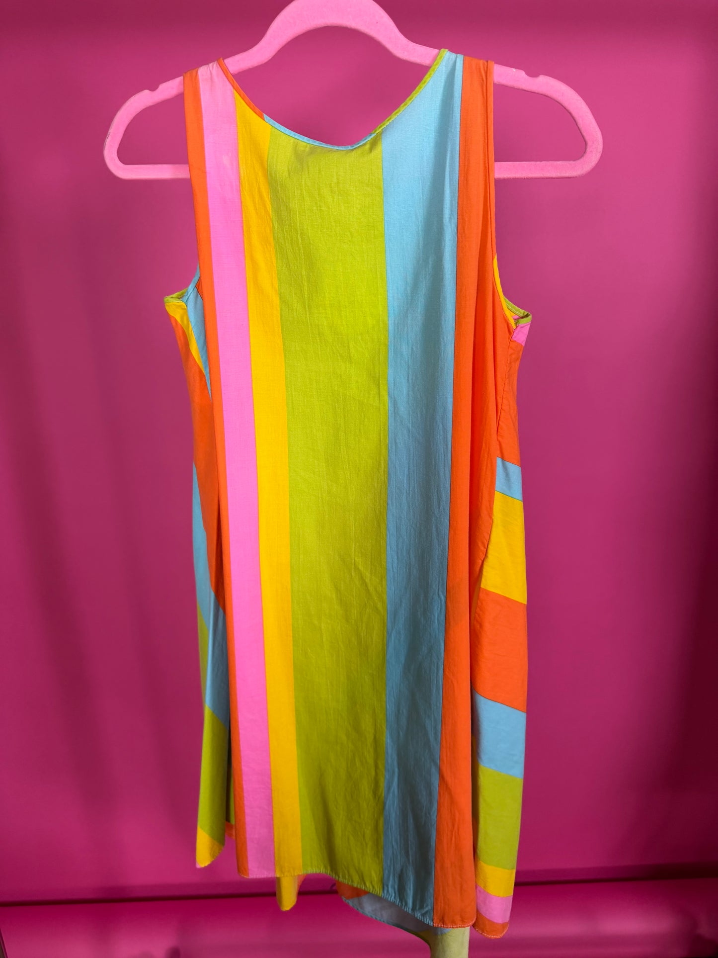 Vintage 60s Trapeze Rainbow Dress by Gaymode Pennys Fits XS-SM & Possible Size M
