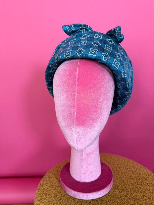 Vintage 60s Filbert Orcel made in France Silk Brocade Turban