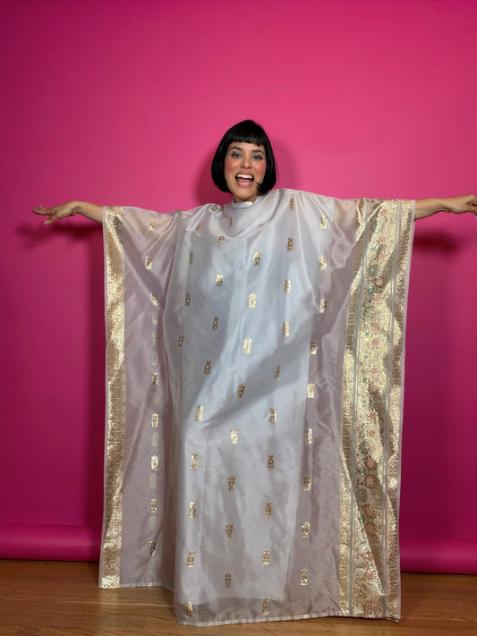 Vtg 60s Metallic Caftan Made by Timely Fashion by More Chicago Vintage Fits Most Sizes