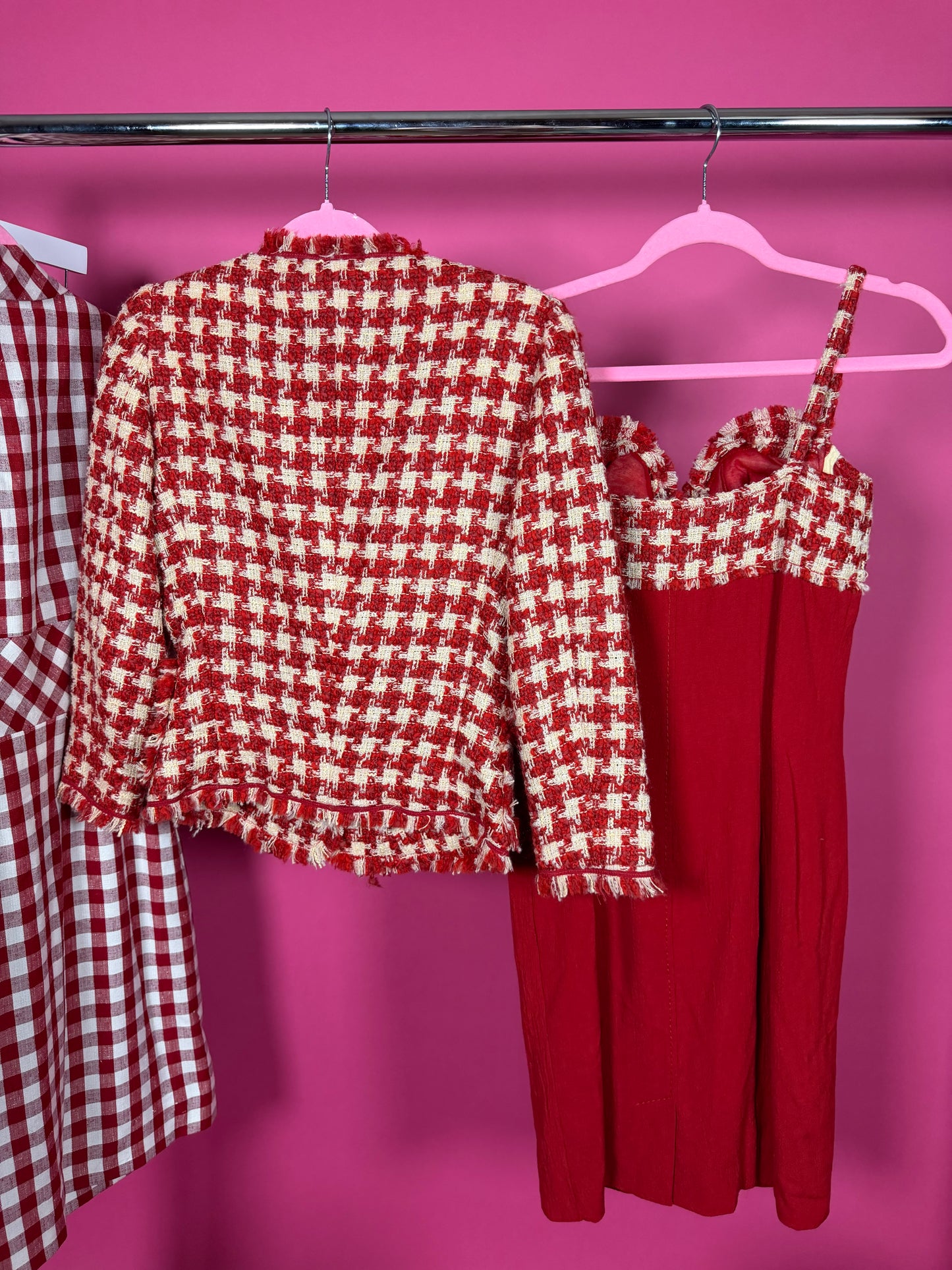 Vintage “Moschino Cheap & Chic” Made in Italy Houndstooth Novelty Makeup Suit Fits XS-SM Possible size M